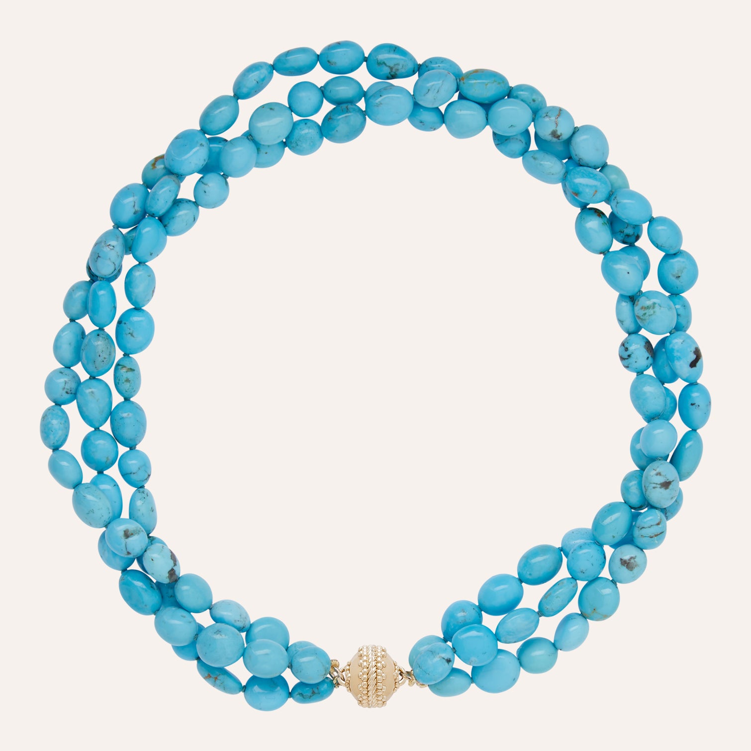 Kingman Turquoise Tumbled Nugget Necklace