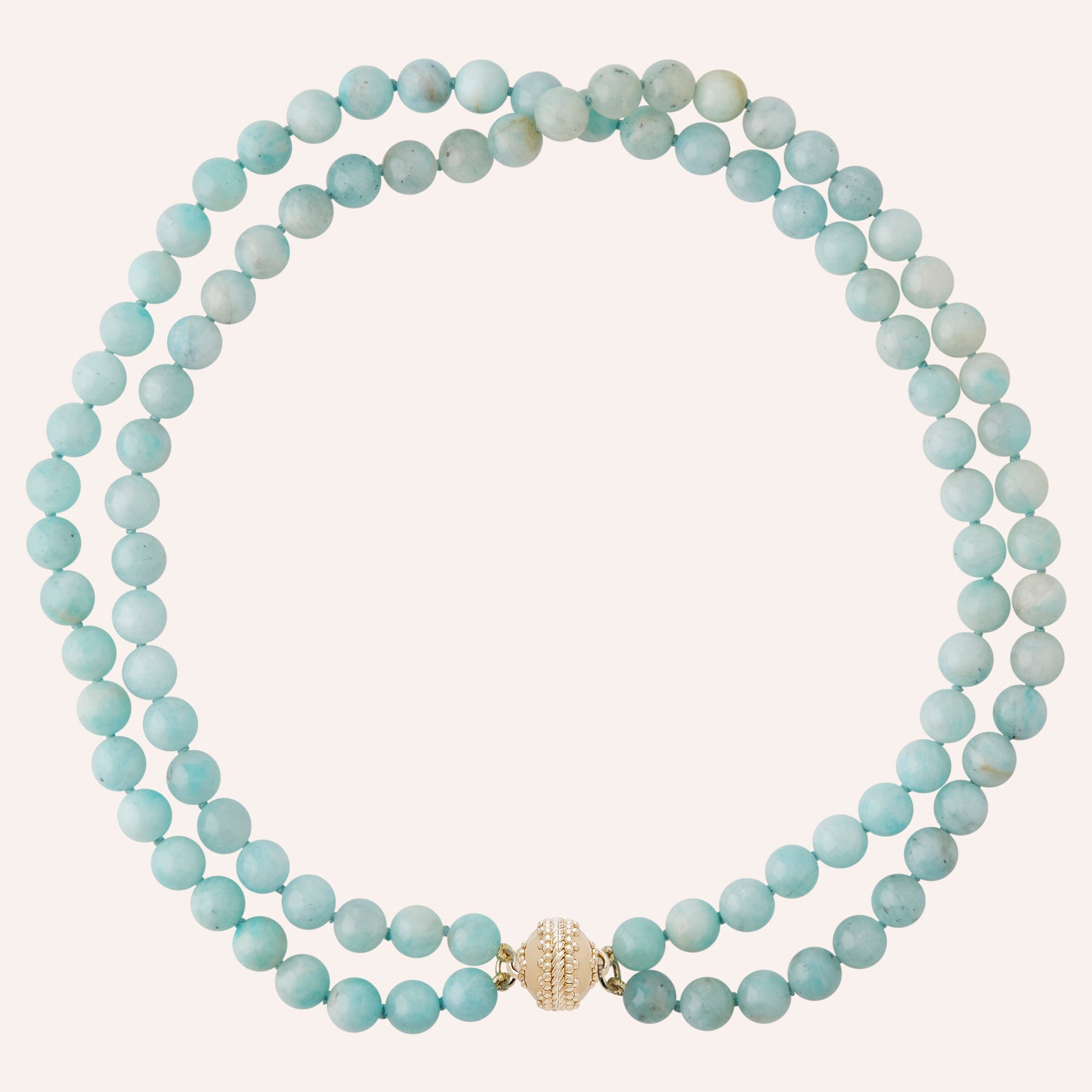 Victoire 8mm Light Amazonite Double-Strand Necklace