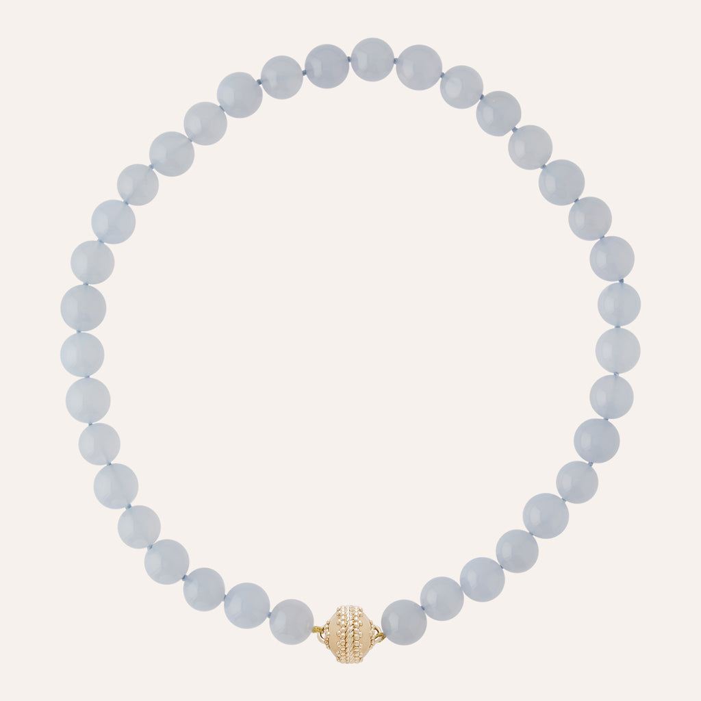 Victoire Chalcedony 10mm Necklace