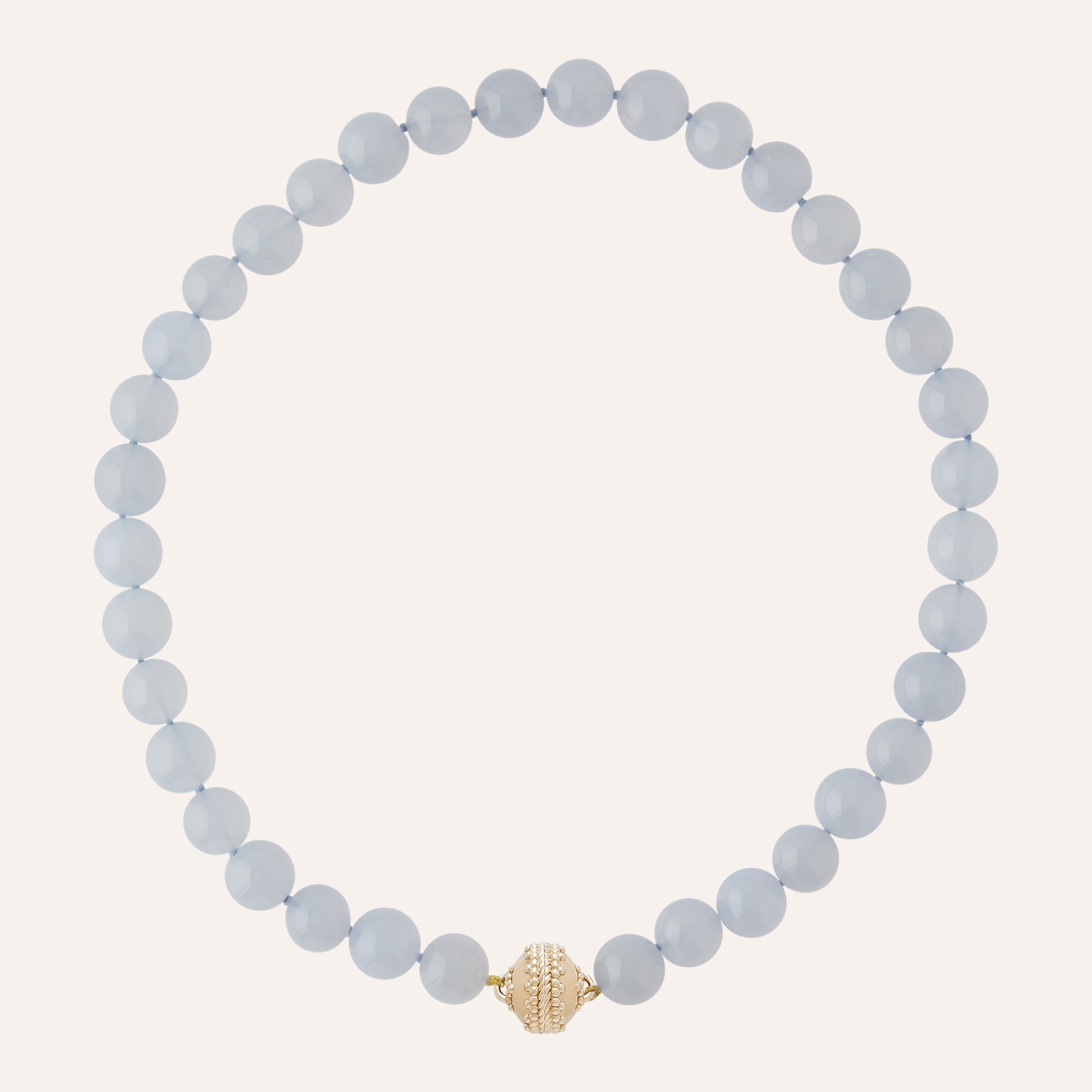 Victoire Chalcedony 10mm Necklace