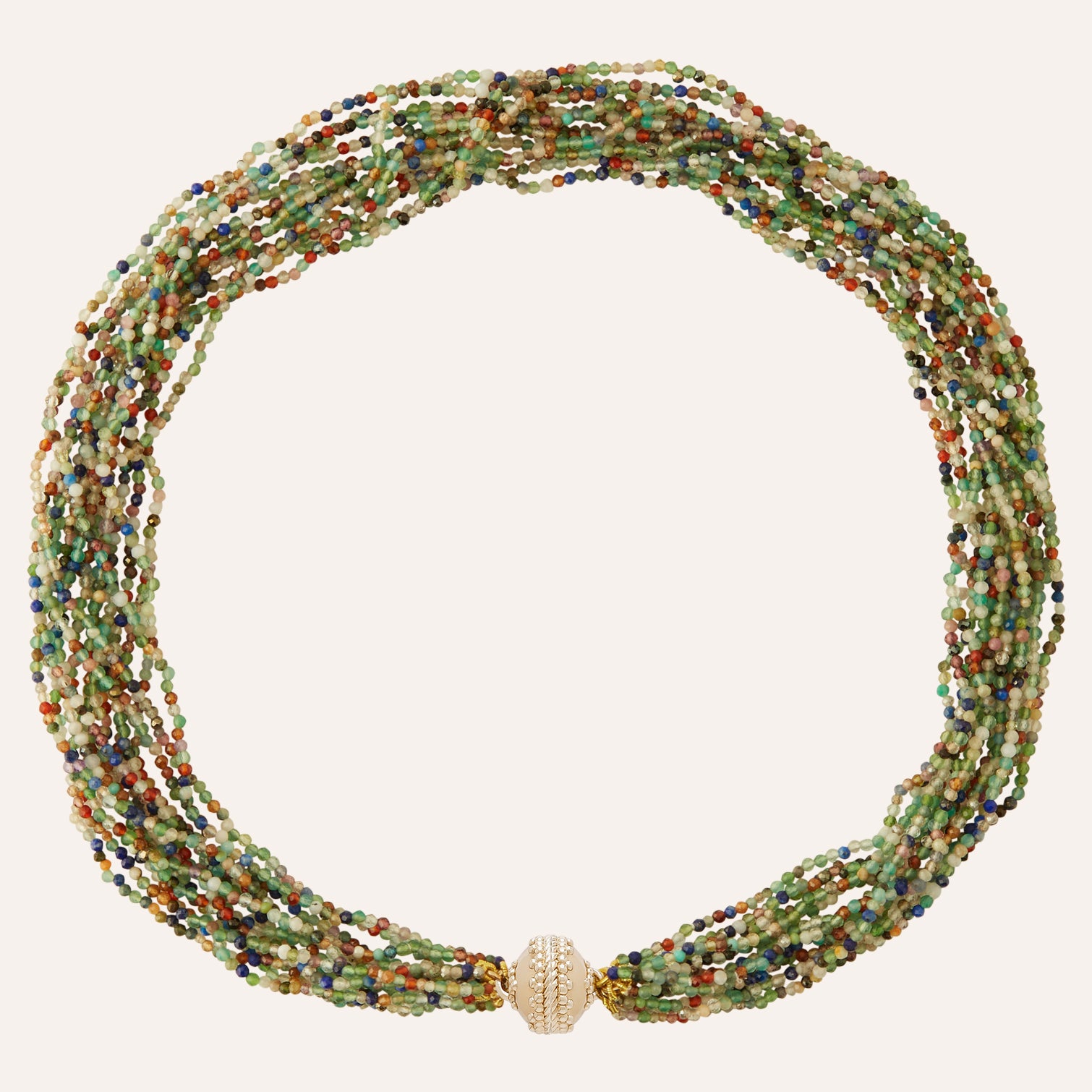 Michel Mixed Stone Multi-Strand Necklace