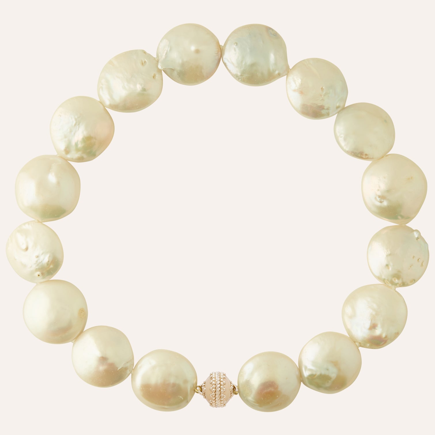 Flat Baroque Pearl Necklace