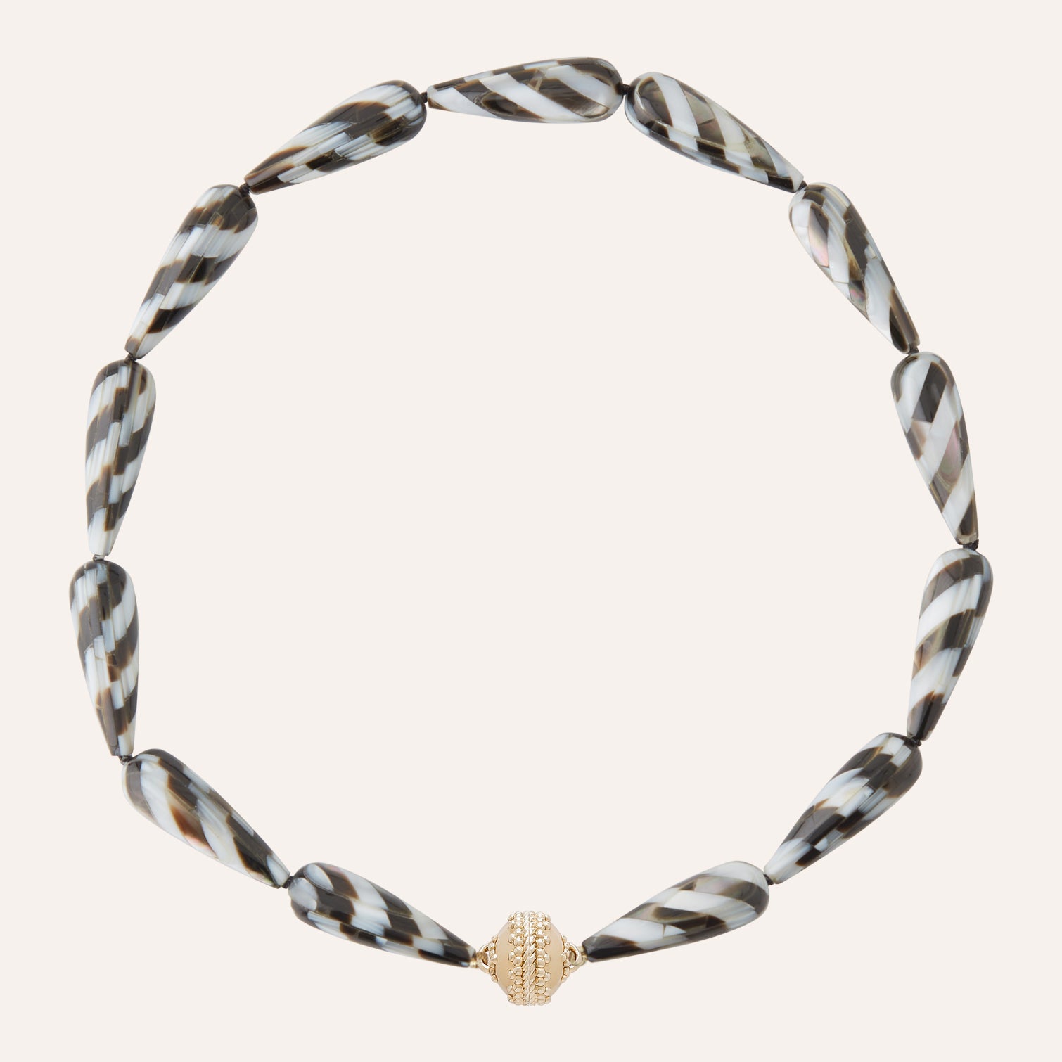 Teardrop Mother of Pearl Mosaic Necklace