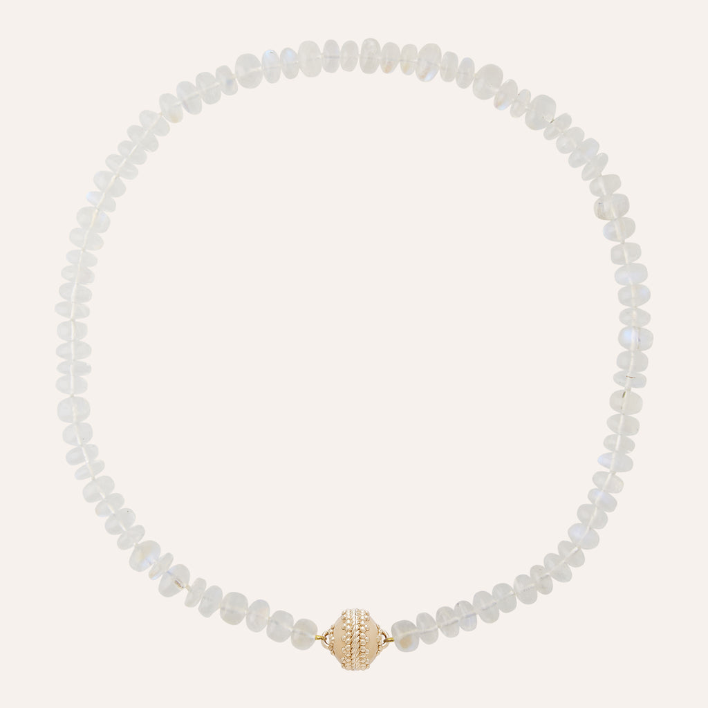 Moonstone Rondelle Necklace