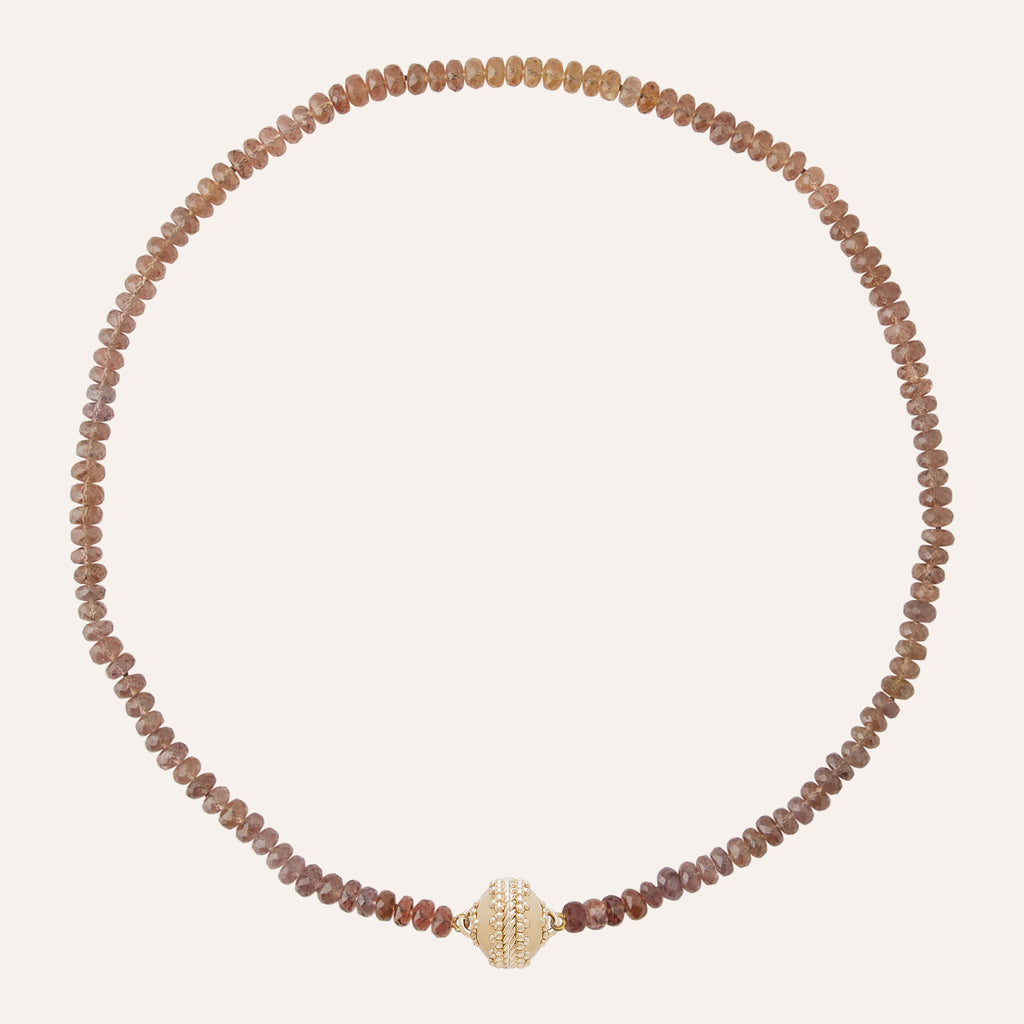 Color Changing Brown Garnet Necklace
