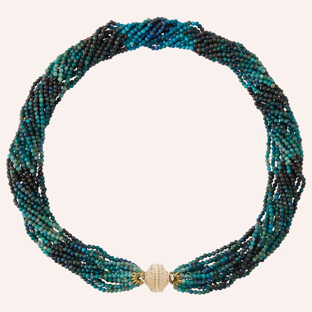 Michel Chrysocolla Multistrand Necklace