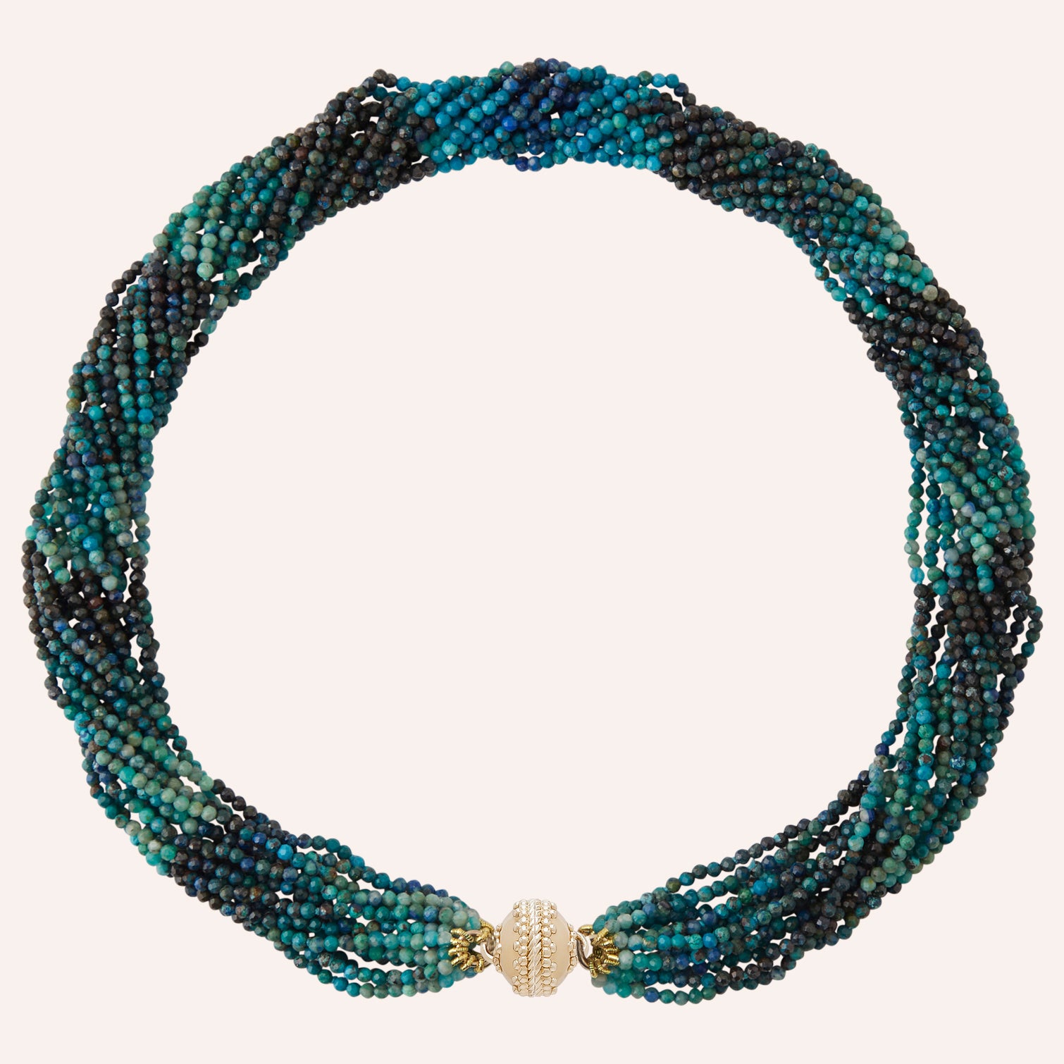 Michel Chrysocolla Multistrand Necklace