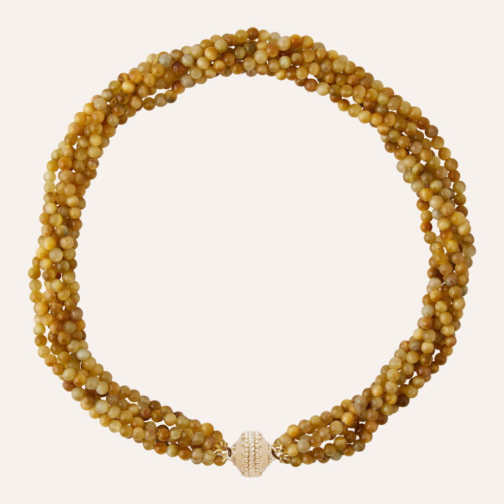Victoire Golden Tiger Eye 4mm Multistrand Necklace