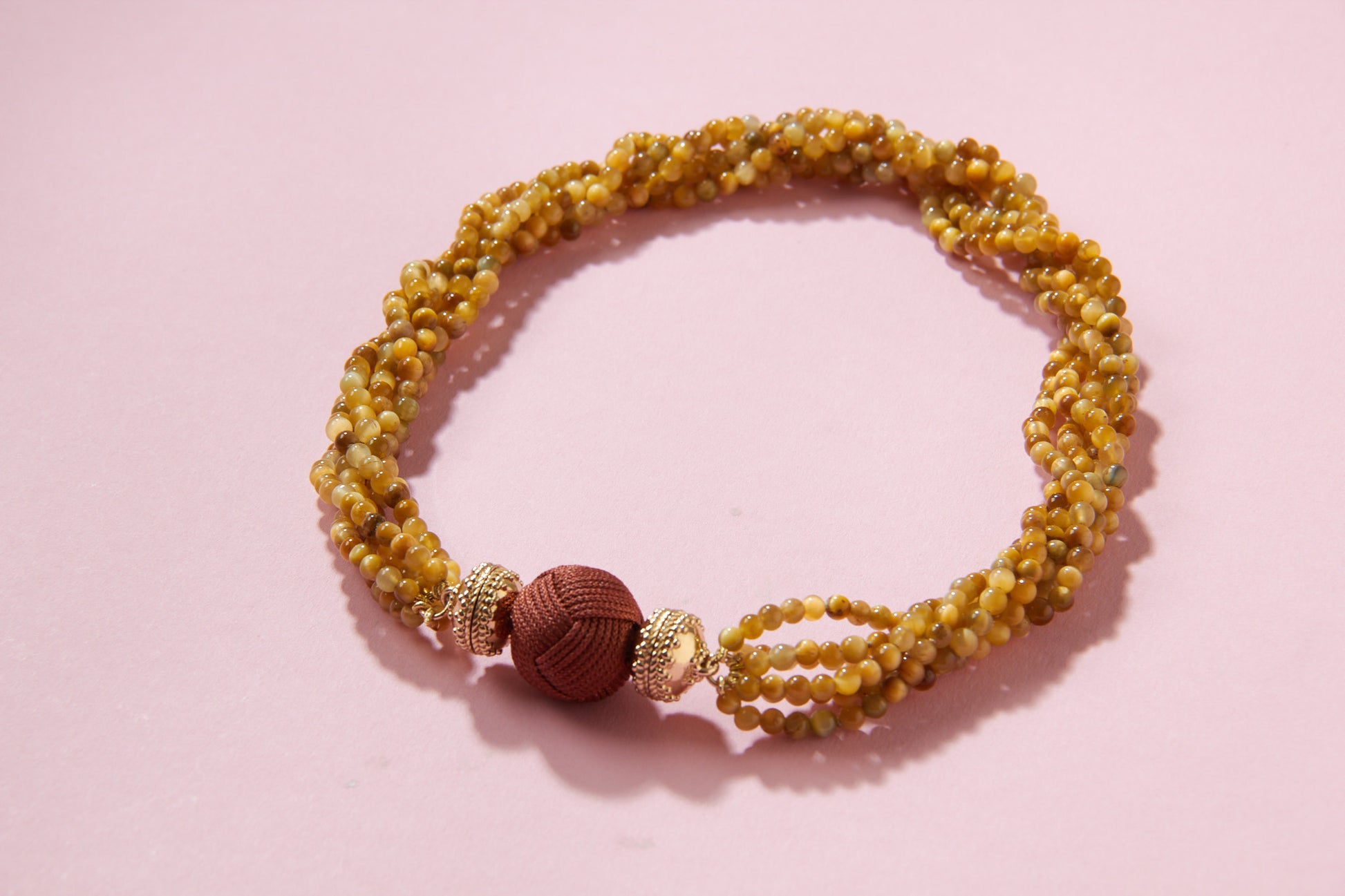 Victoire Golden Tiger Eye 4mm Multistrand Necklace