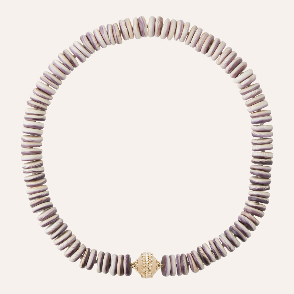 Wampum 12mm Rondelle Necklace