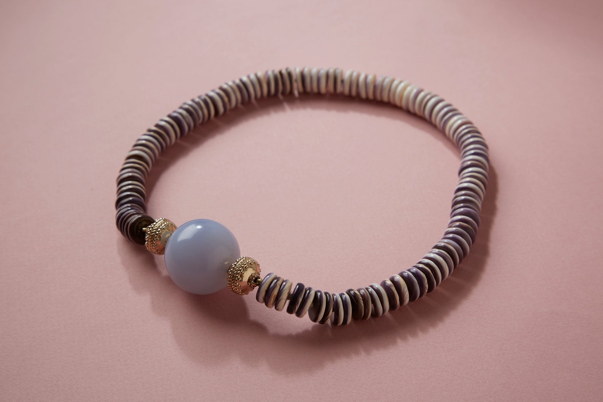 Wampum 12mm Rondelle Necklace