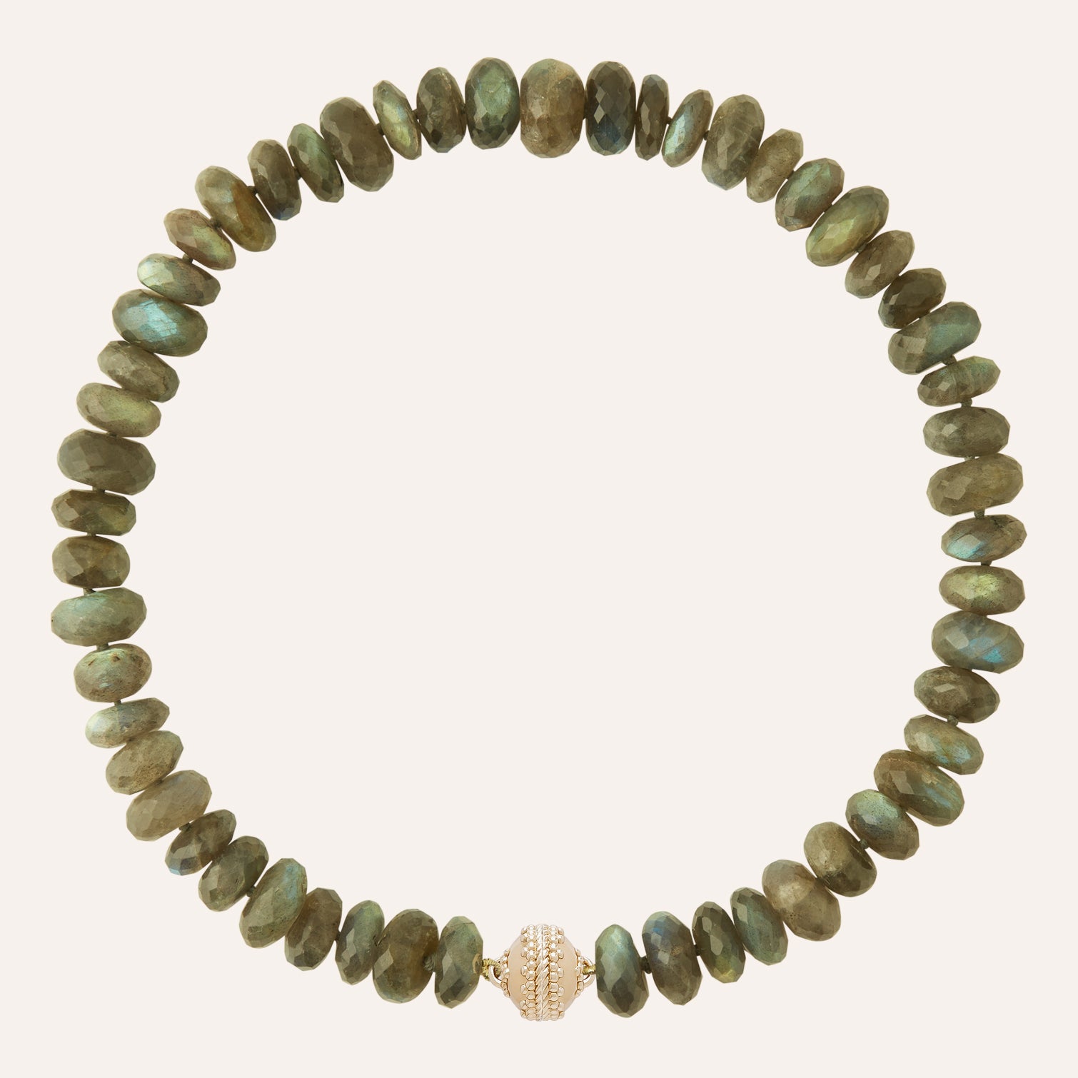 Labradorite Faceted Rondelle Necklace
