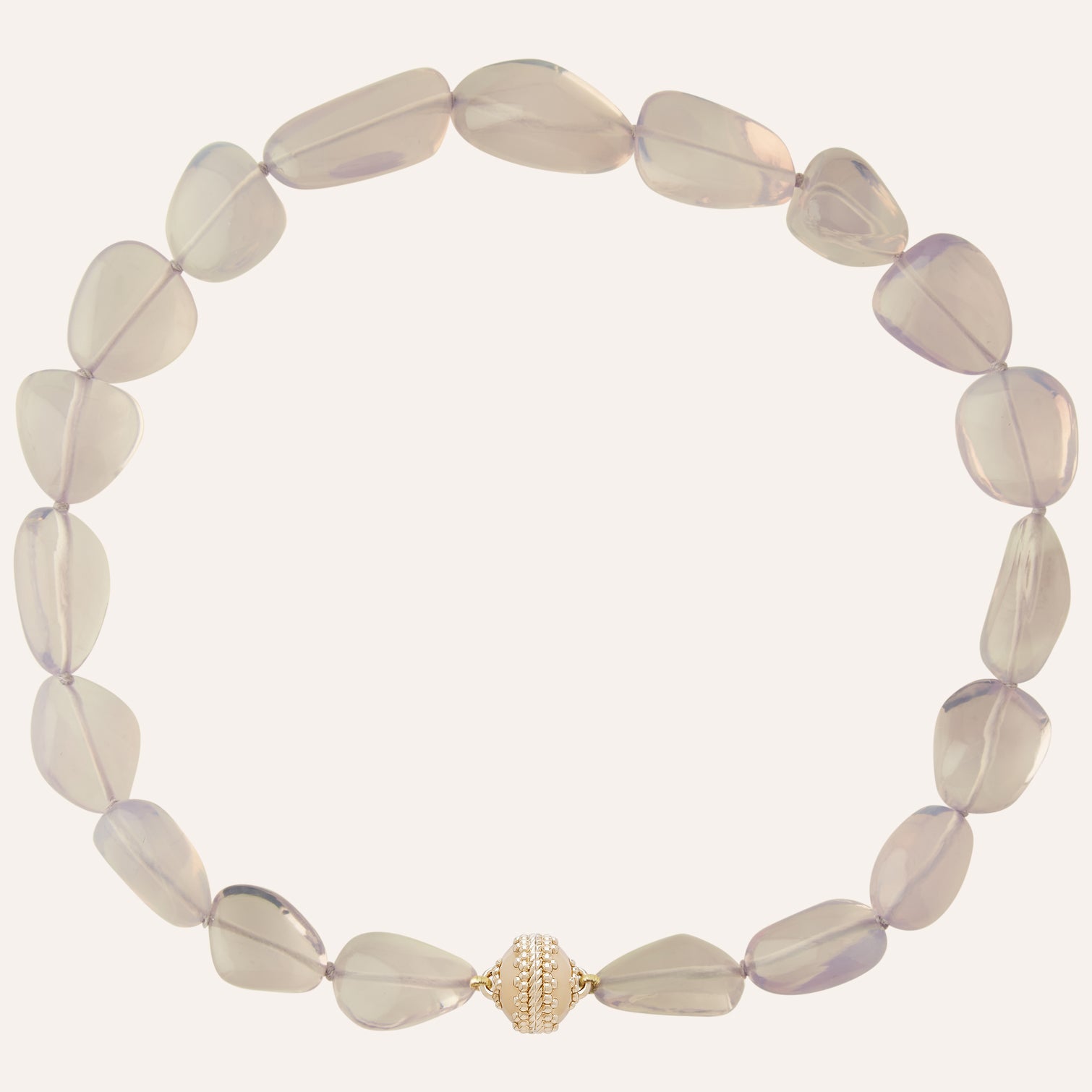 Helen Lavendar Quartz Scorolite Necklace