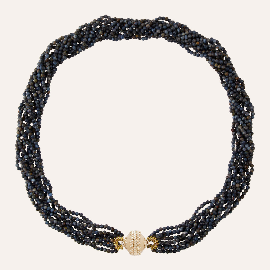 Michel Multistrand Pietersite Necklace