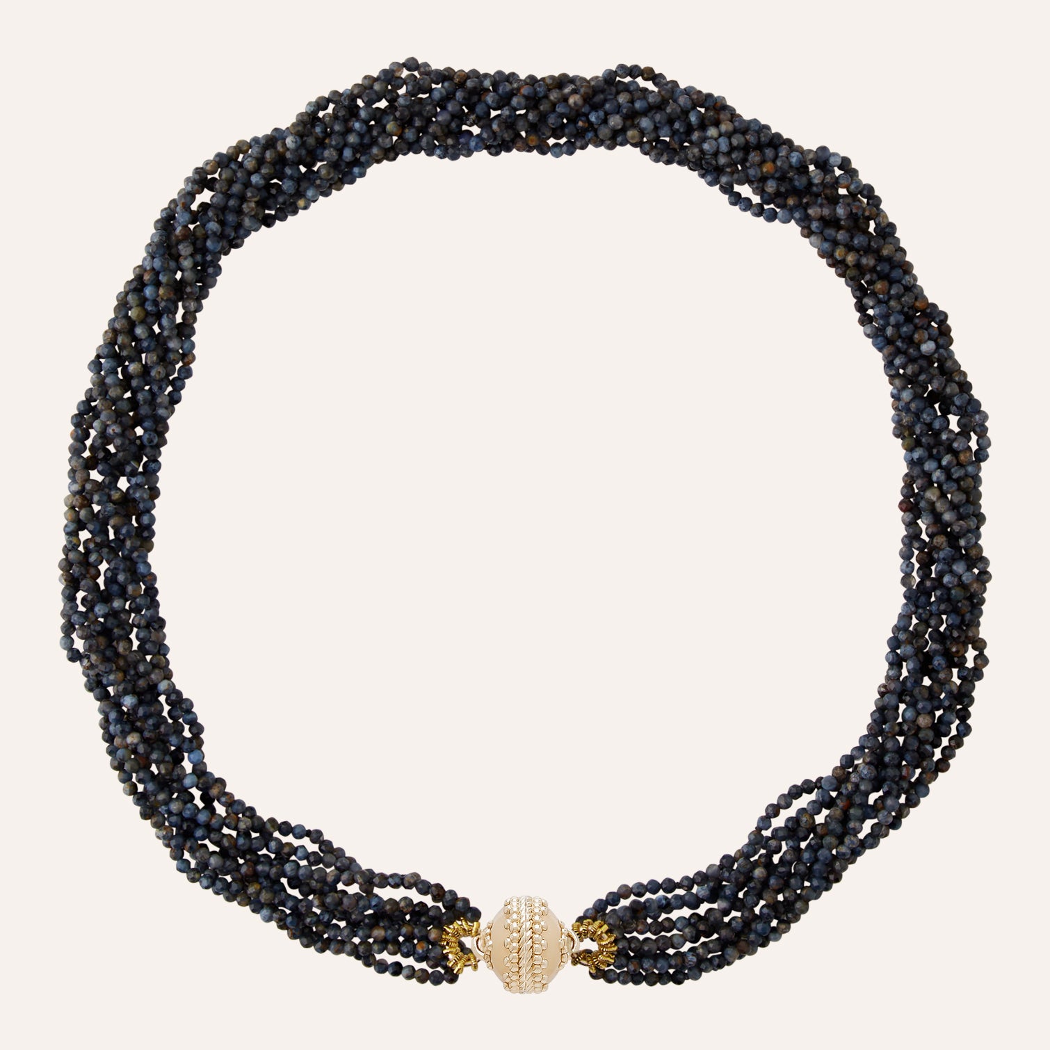 Michel Multistrand Pietersite Necklace