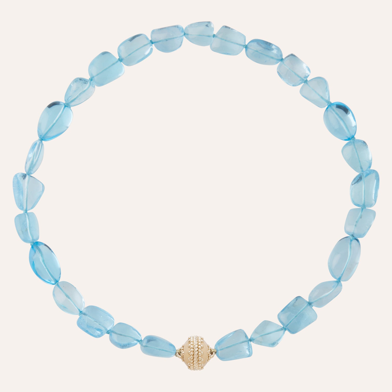 Blue Topaz Tumbled Necklace