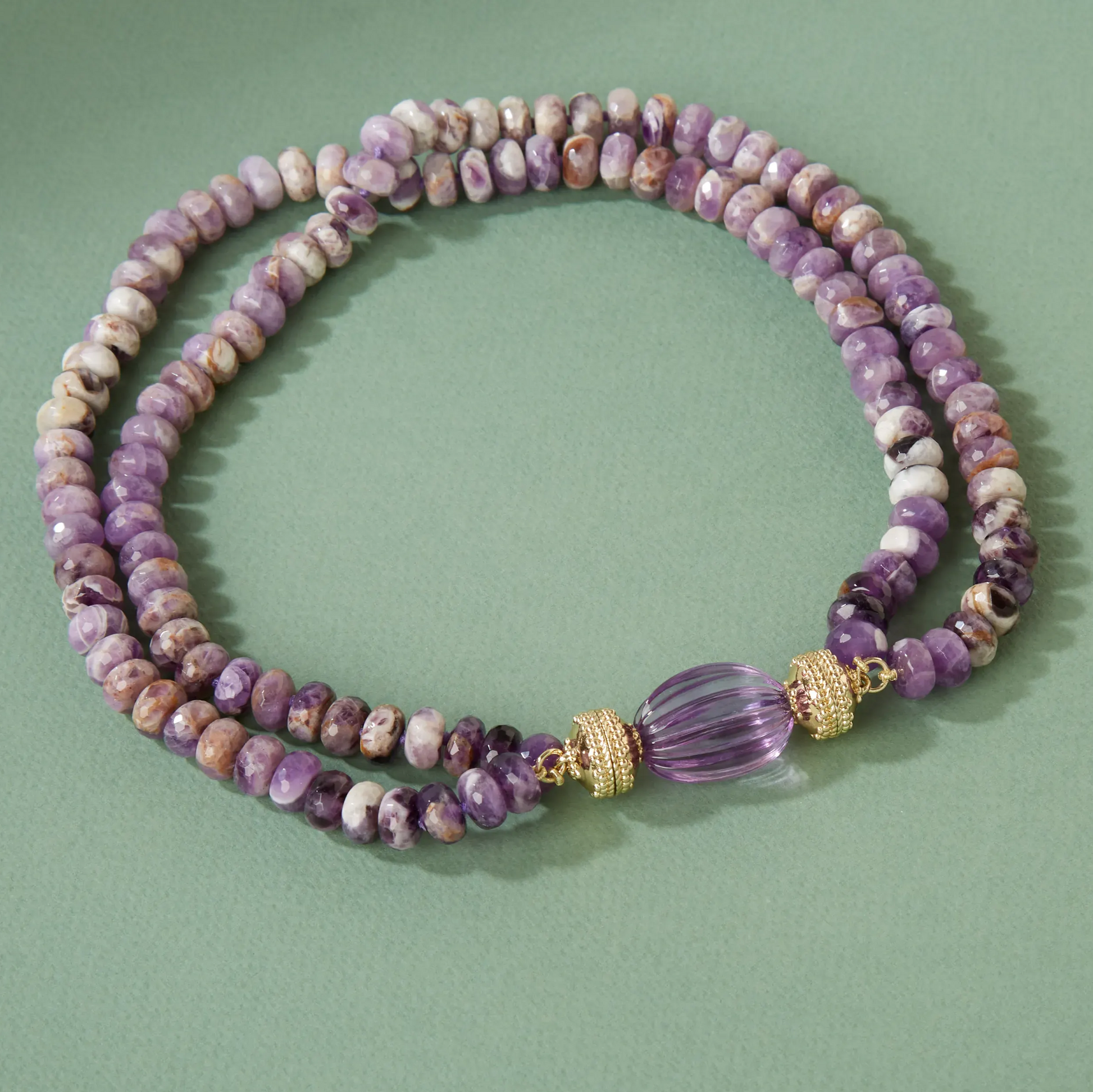 Large Melon Amethyst Centerpiece