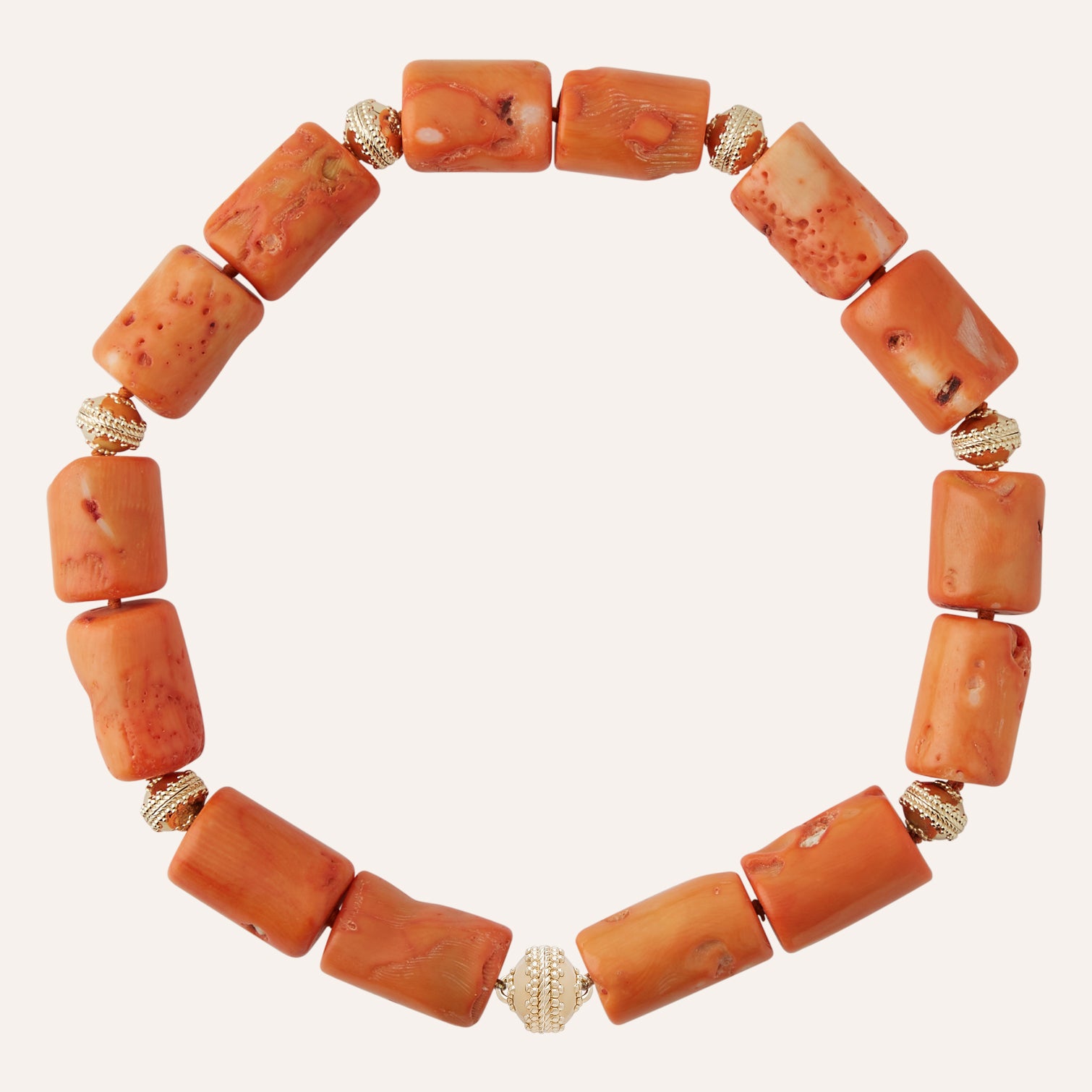 Orange Coral Tube Signature Necklace