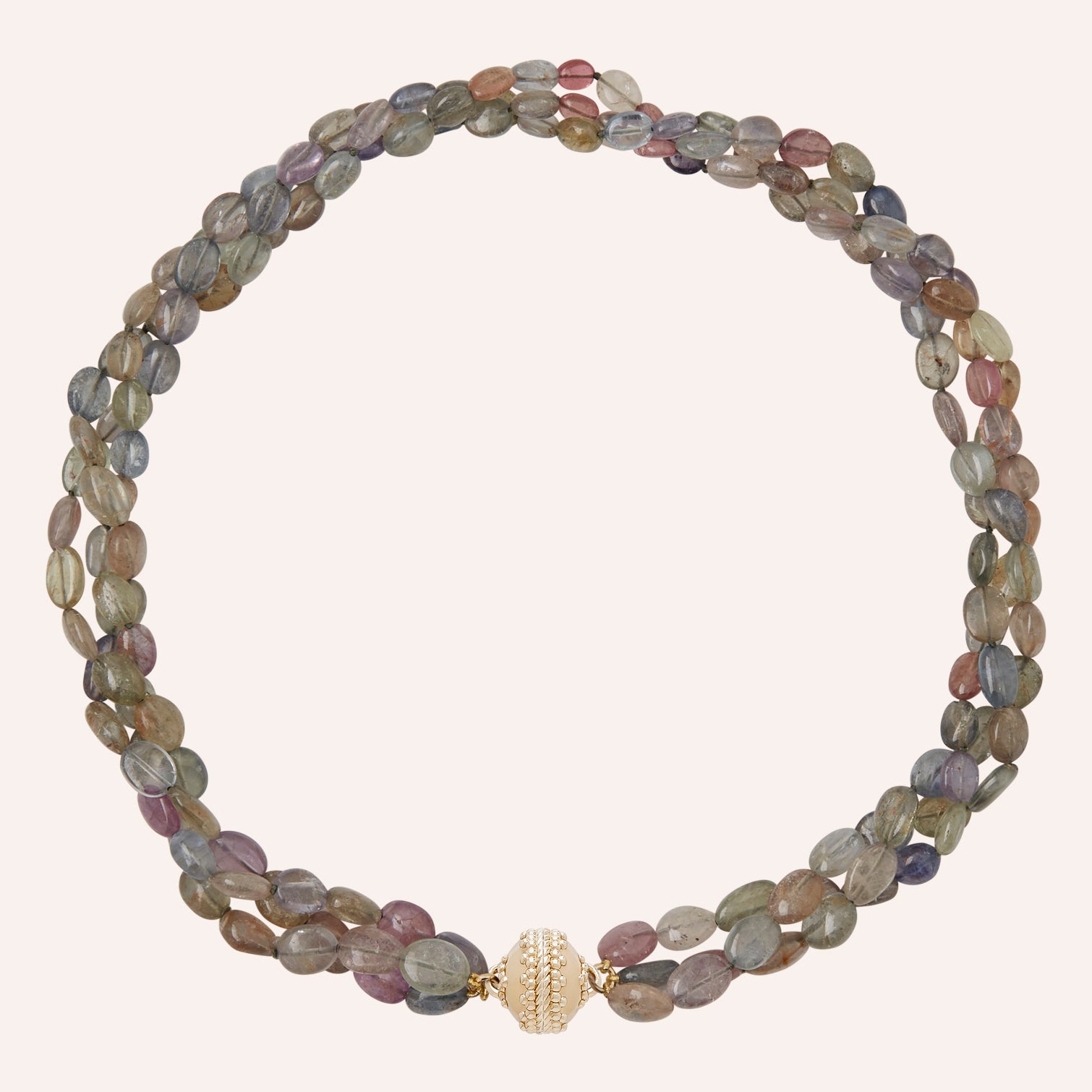 Sapphire Multicolor Multi-Strand Necklace