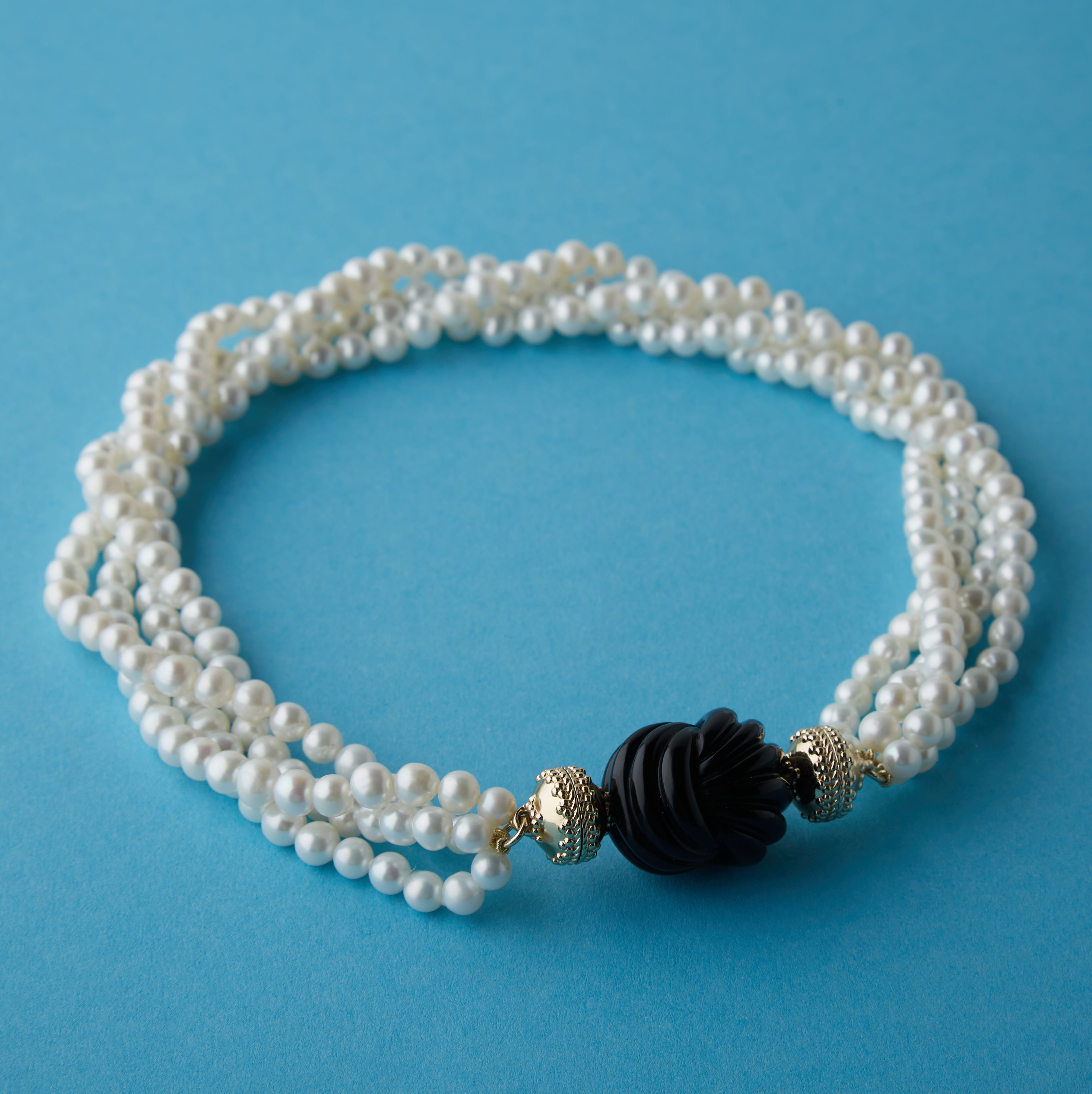 White Freshwater Pearl Multi-Strand Necklace
