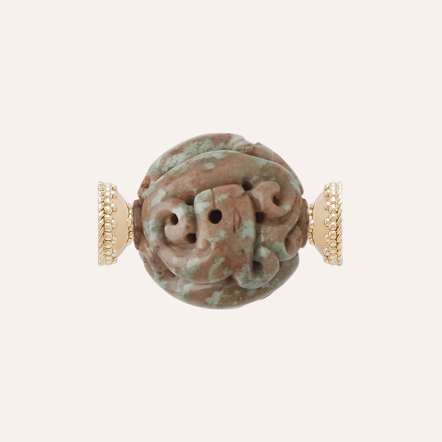 Unakite Carved 30mm Centerpiece