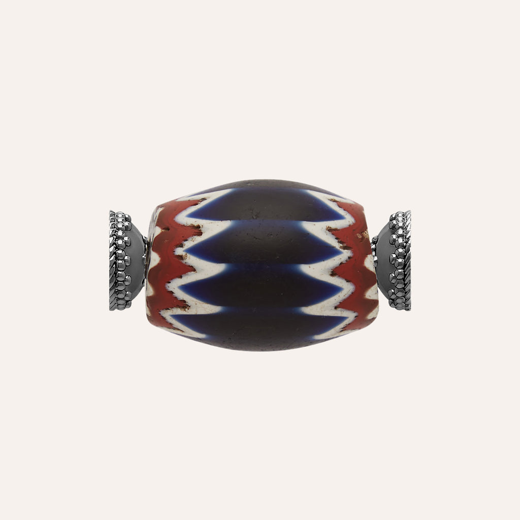 African Bead Chevron Gunmetal Centerpiece