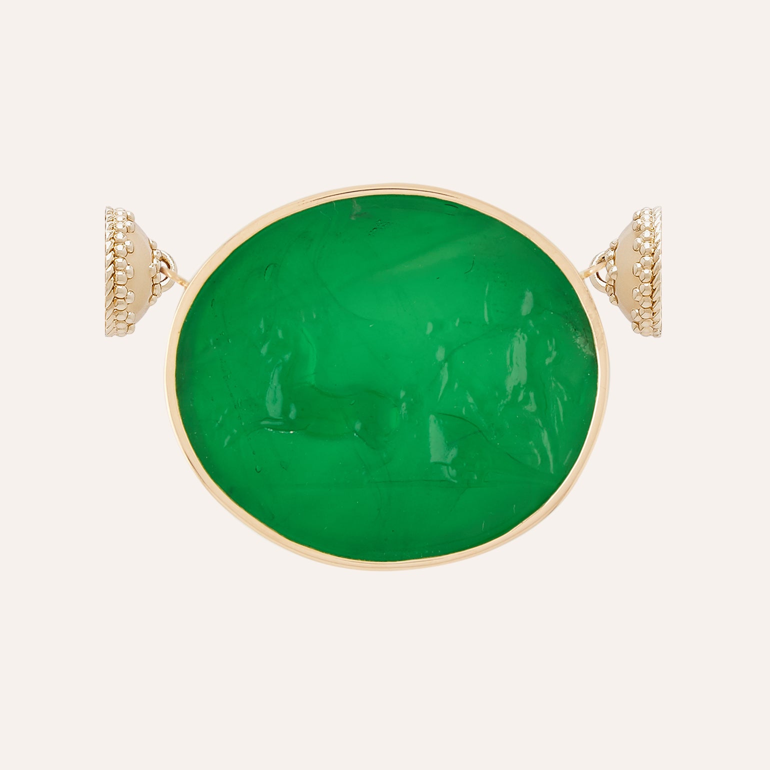 Classic Chariot Emerald Green Italian Glass Centerpiece