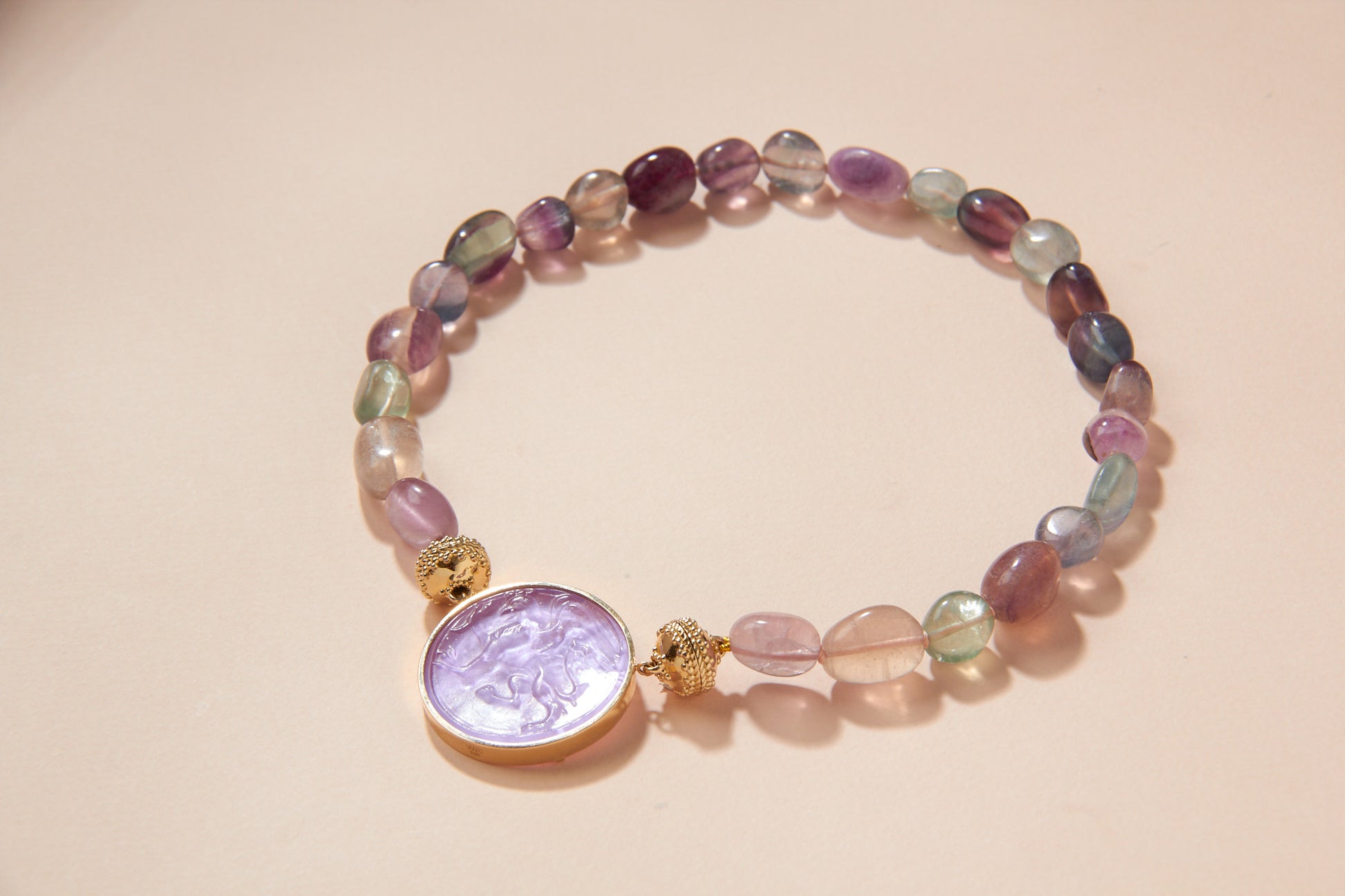 Helen Multi-Colored Fluorite Tumbled Necklace