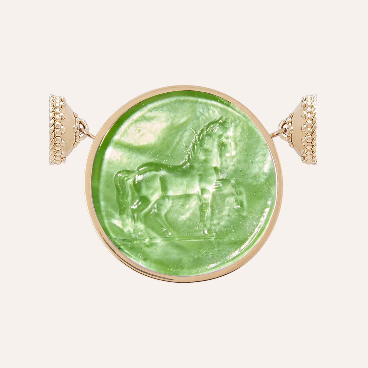 Classic Equine Greenery Chiara Glass Centerpiece
