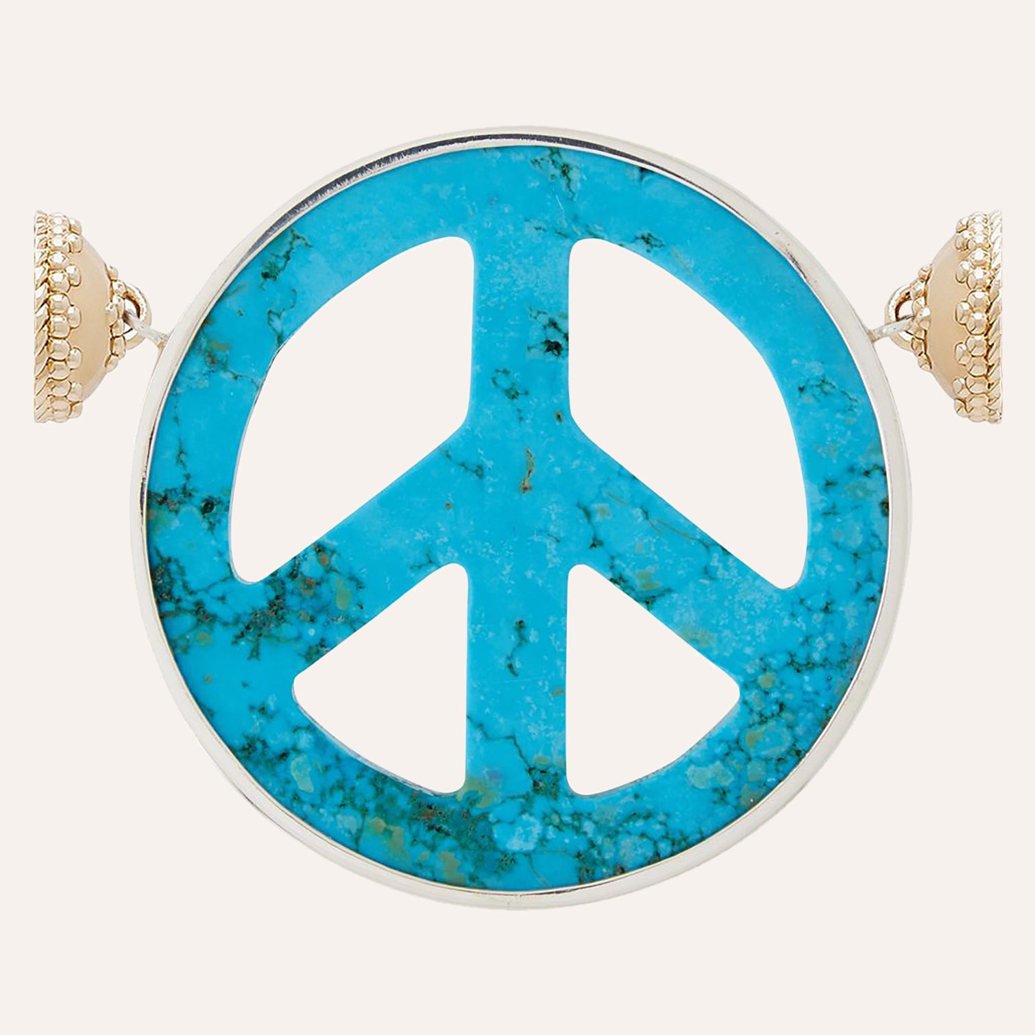 Dyed Magnesite Peace Sign Centerpiece