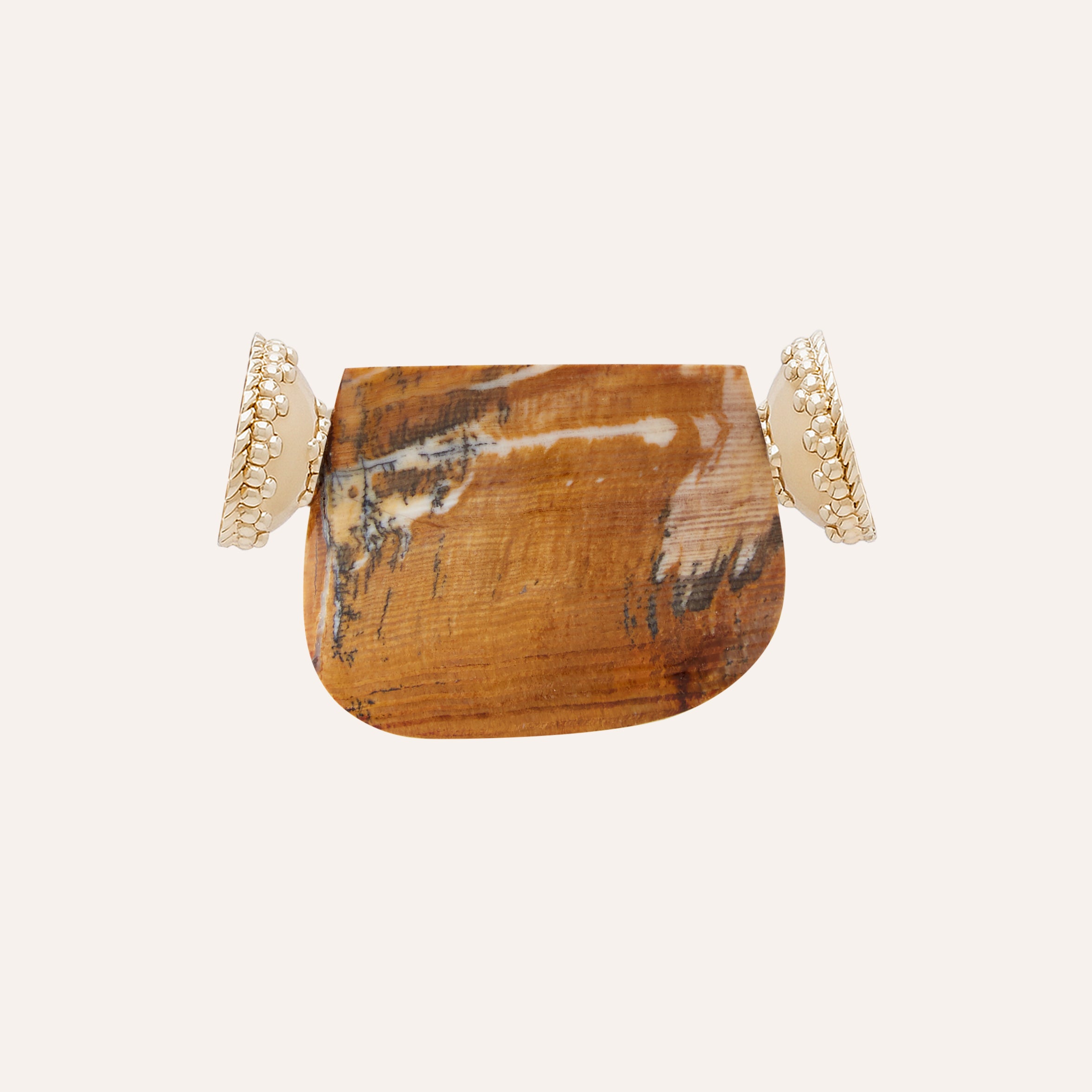 Small Wood Opalite Shield Centerpiece