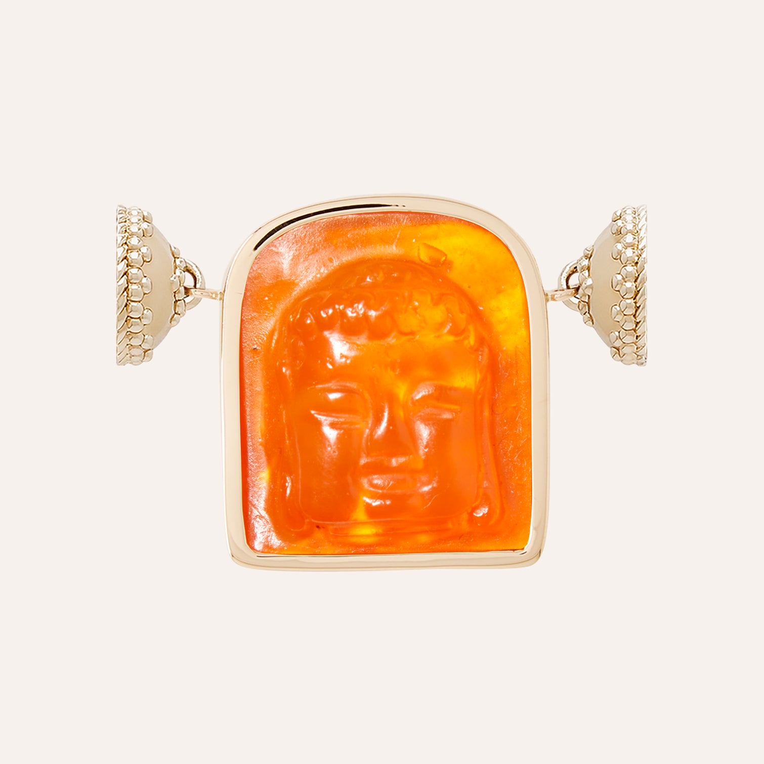 Classic Buddha Orange Chiara Glass Centerpiece