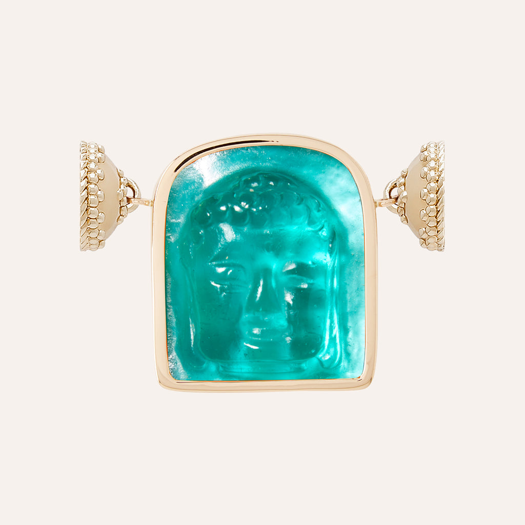 Classic Buddha Paraiba Chiara Glass Centerpiece