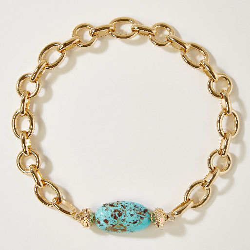Large Kingman Turquoise Tumbled Centerpiece