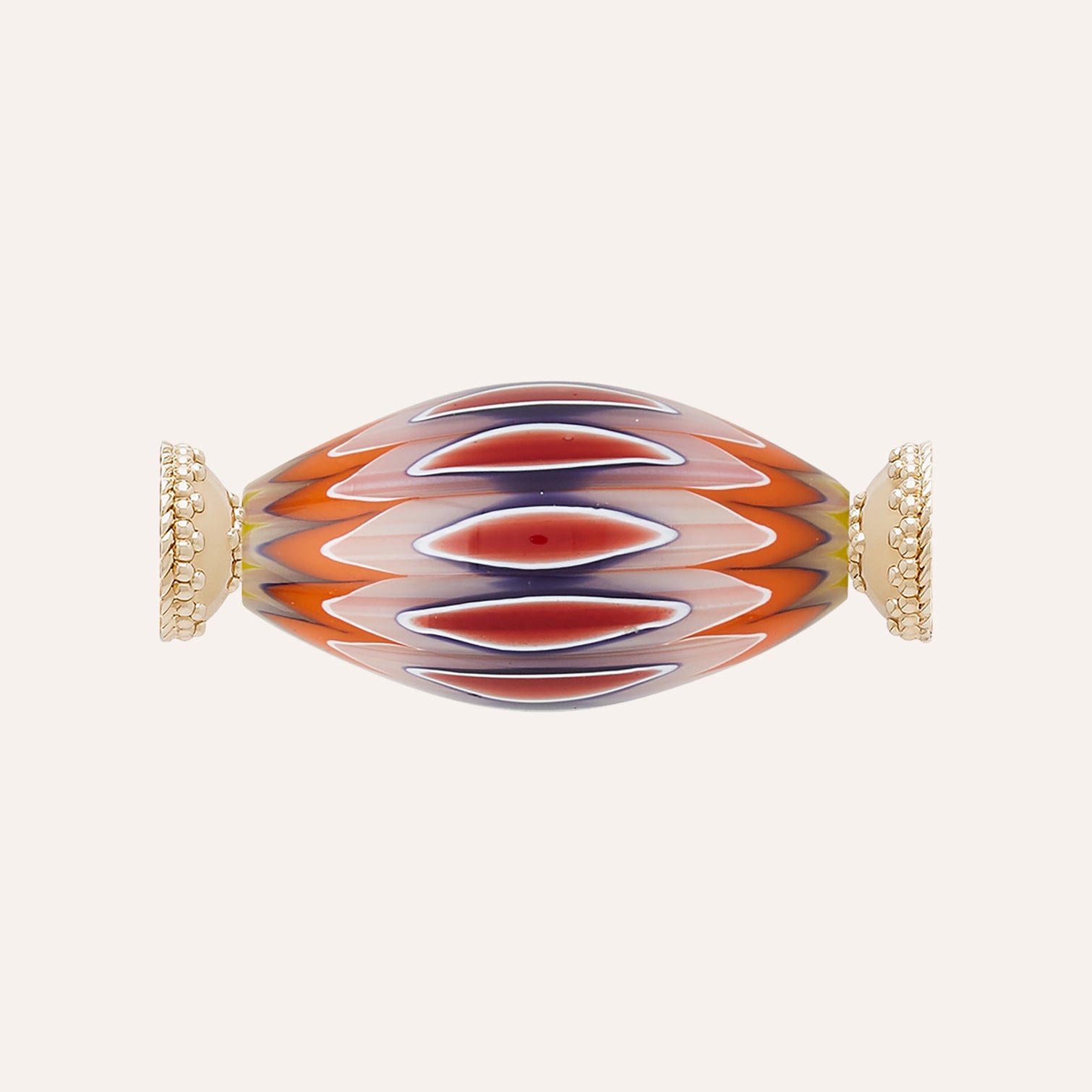 Red & Orange Handmade Glass Bead Centerpiece