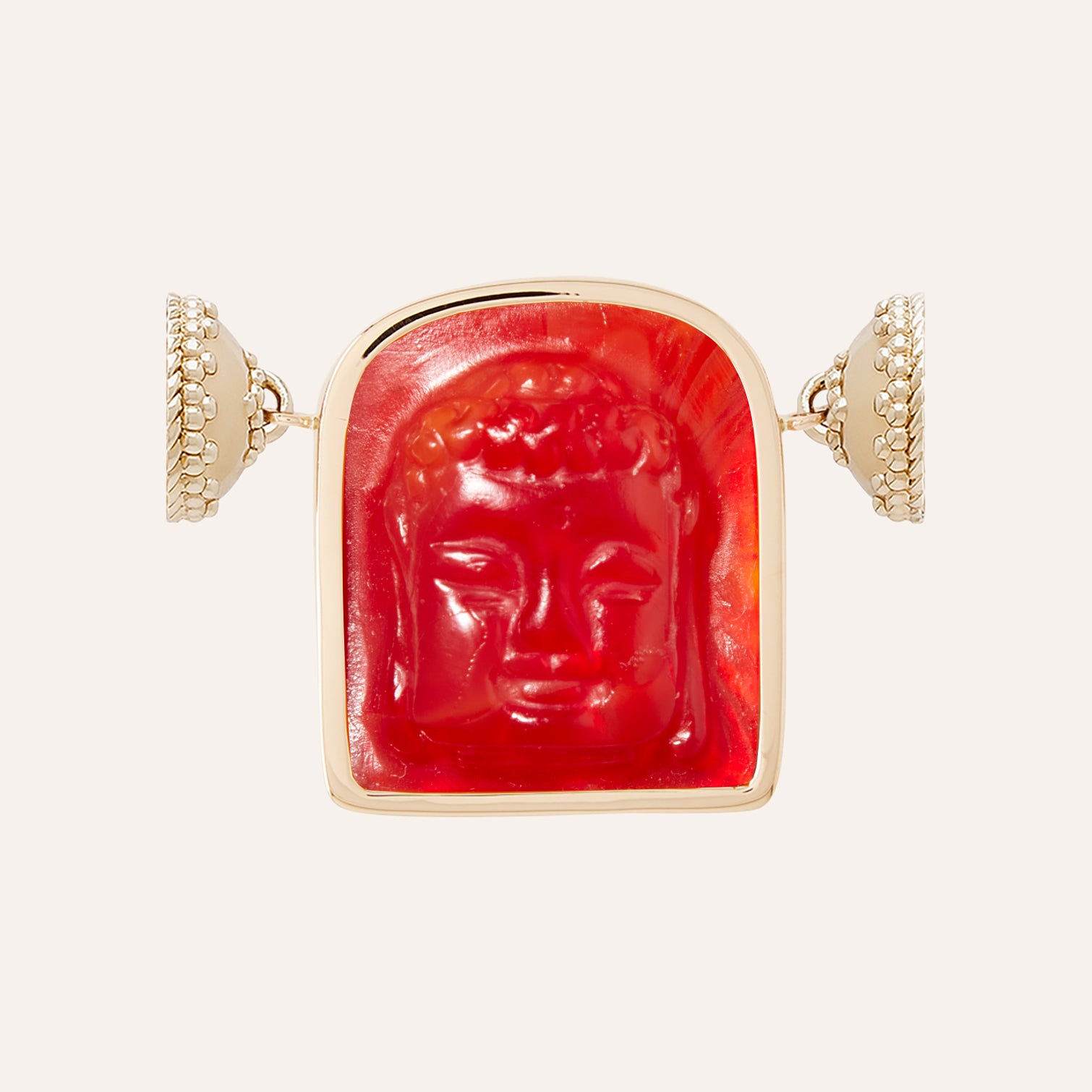 Classic Buddha Scarlet Red Chiara Glass Centerpiece