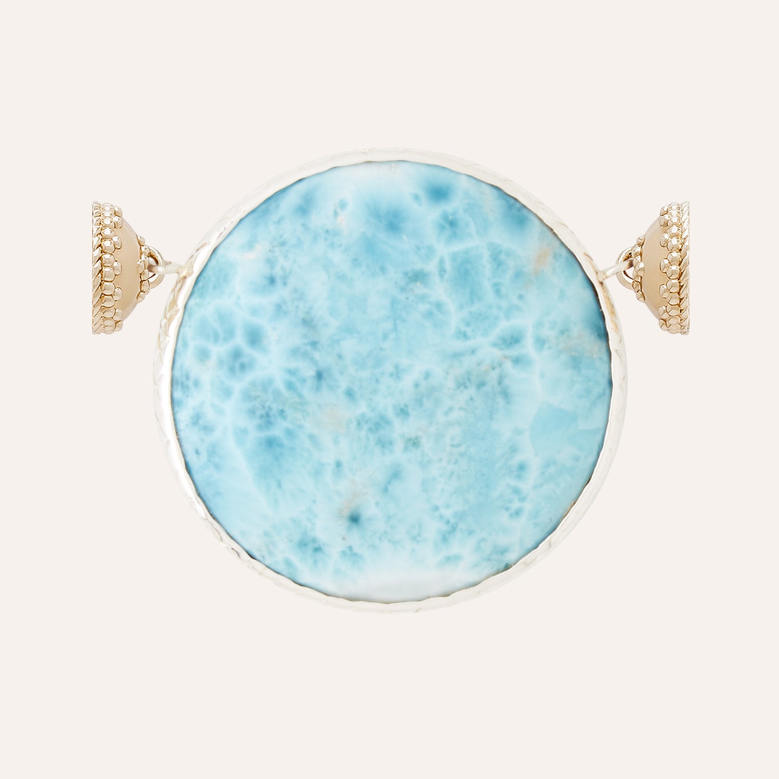 Larimar and Sterling Silver Centerpiece