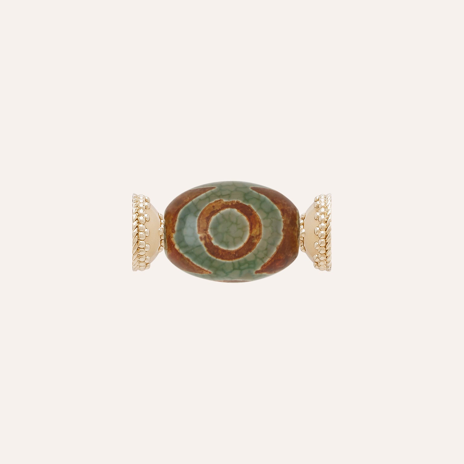 Tibetan Agate Oval Barrel Centerpiece