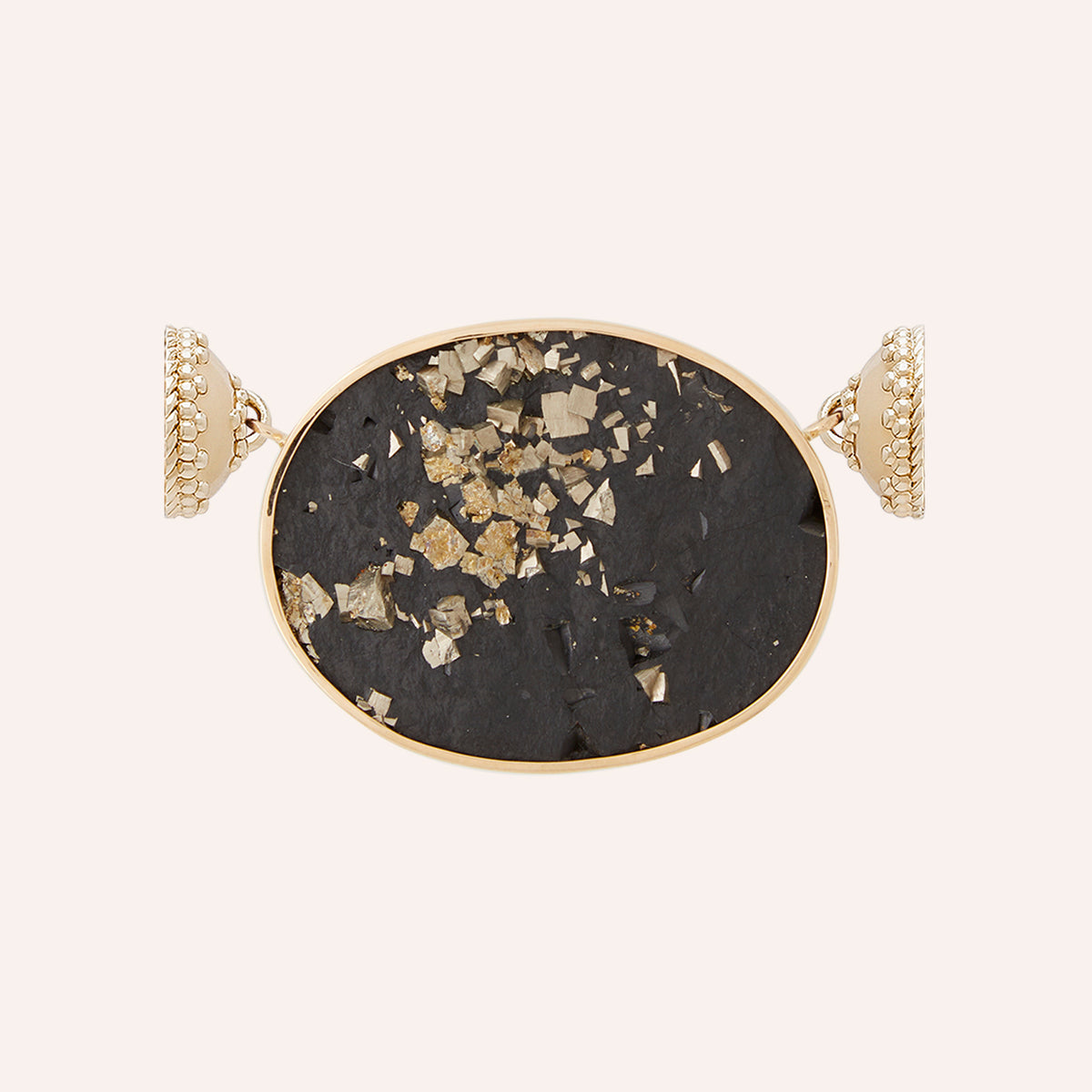 Pyrite & Slate Oval Centerpiece