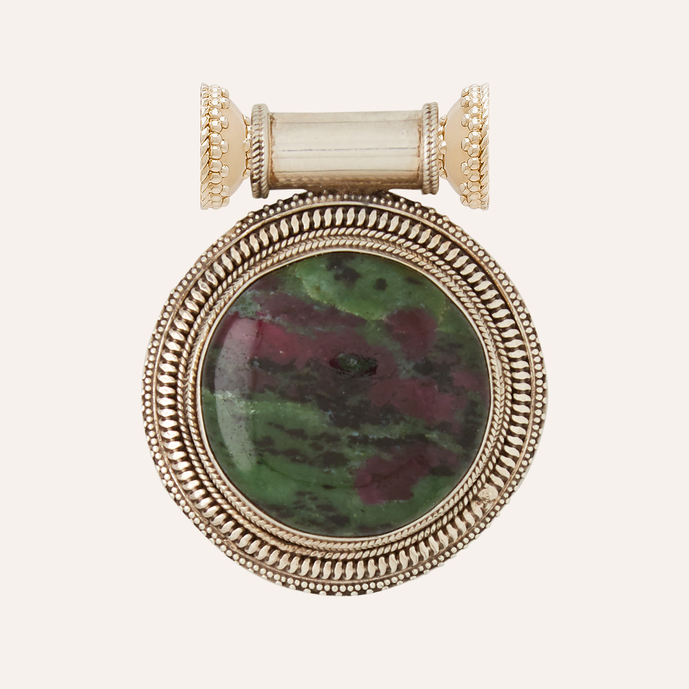 Tibetan Treasure Ruby Zoisite Round Centerpiece