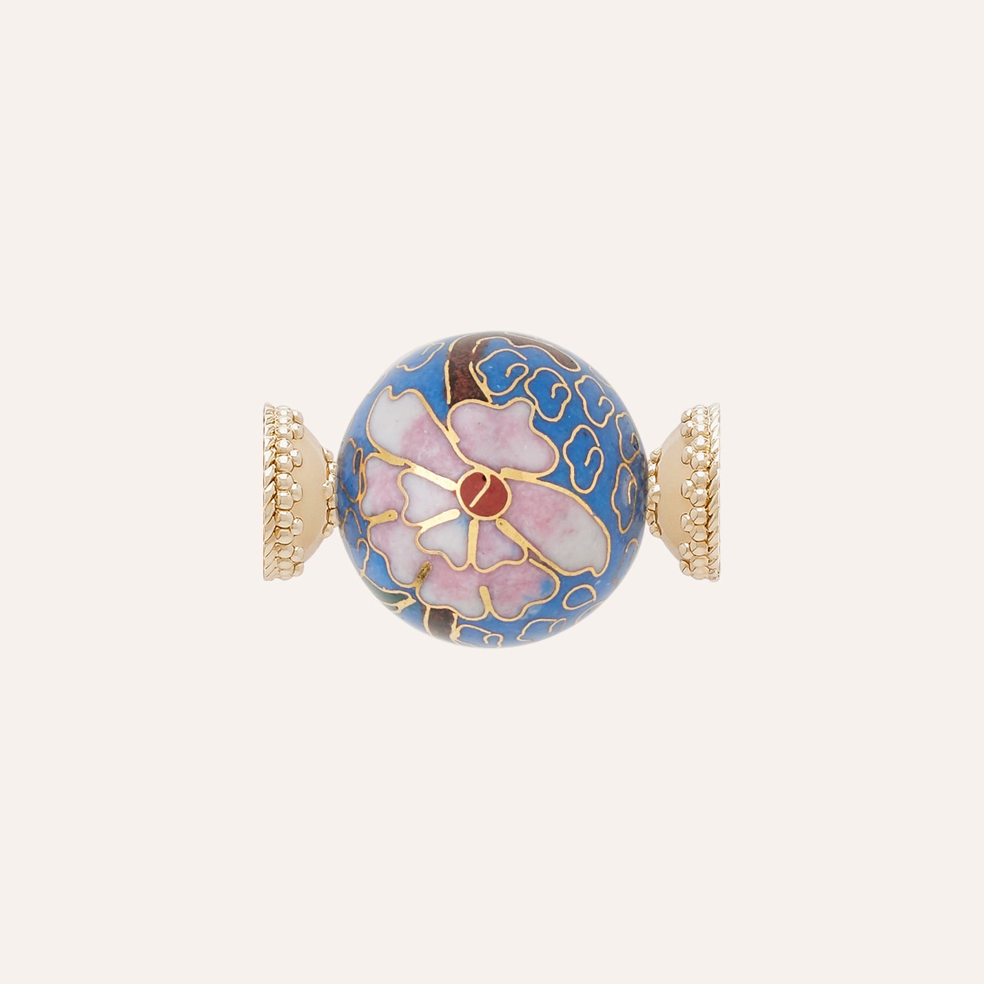 Victoire Blue Floral Cloisonné 24.5mm Centerpiece