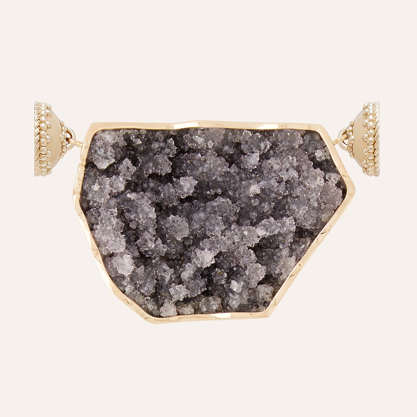 Irregular Rough Gray Druzy Centerpiece