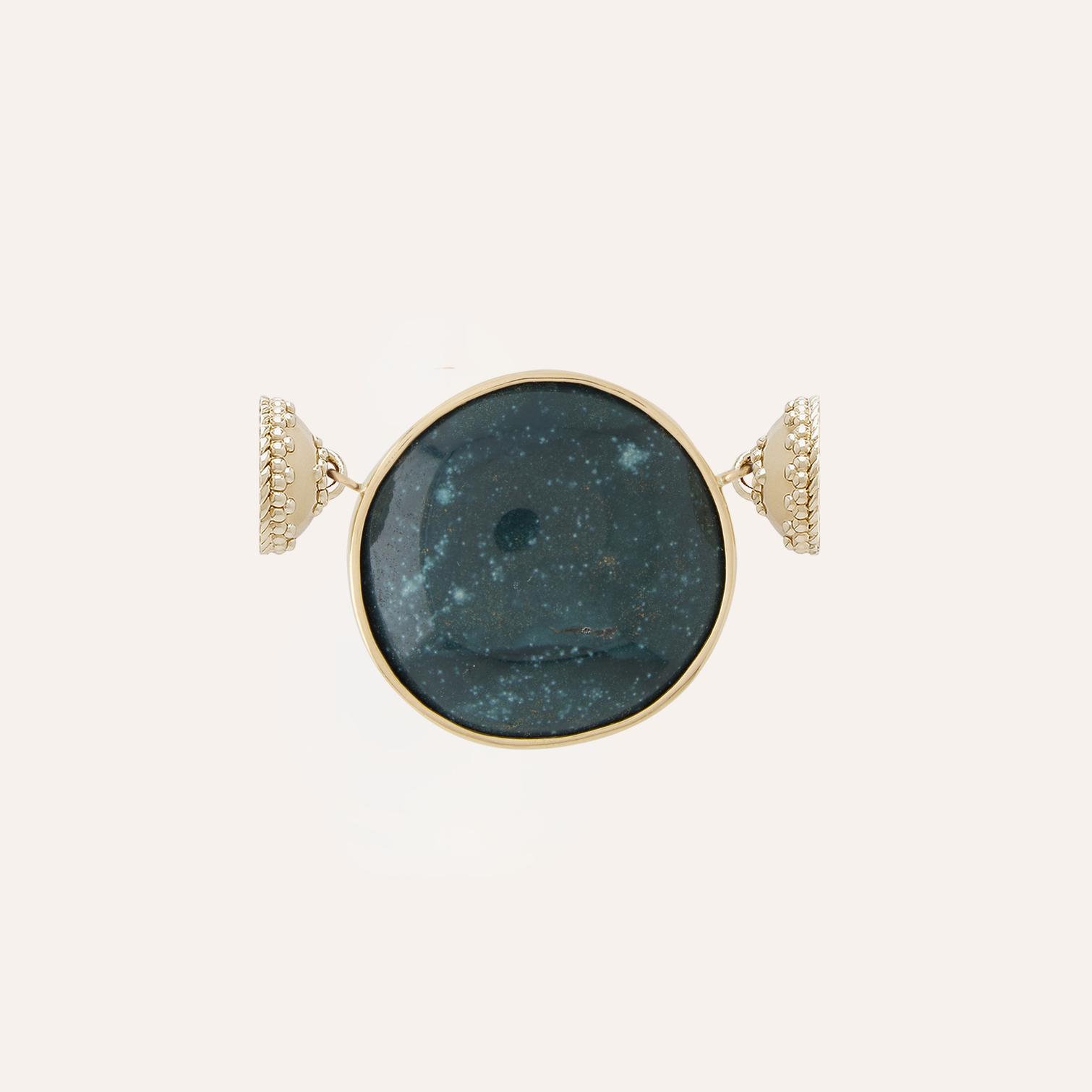 Green Opaline Round 33mm Centerpiece