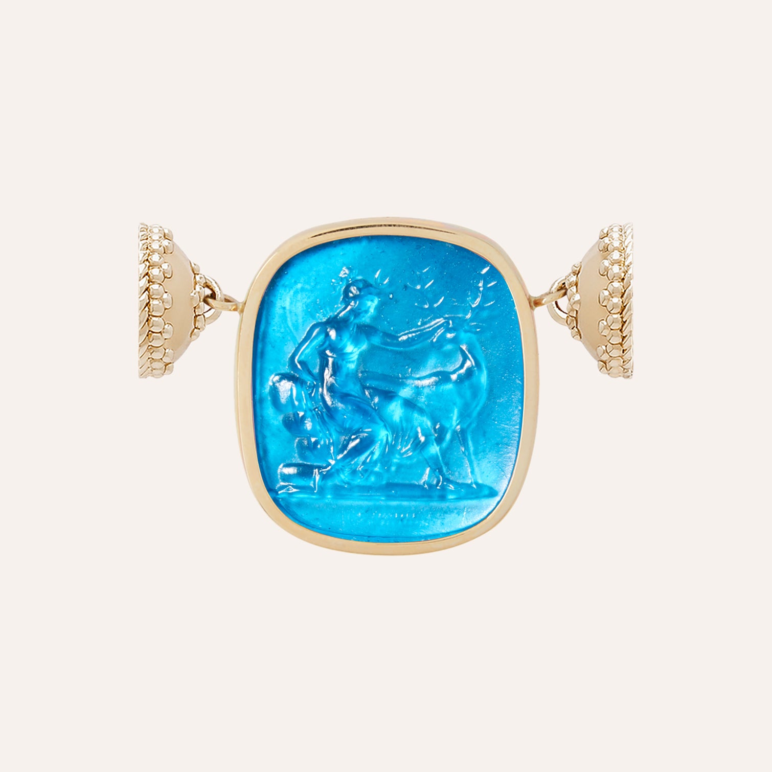 Classic Diana Capri Blue Chiara Glass Centerpiece