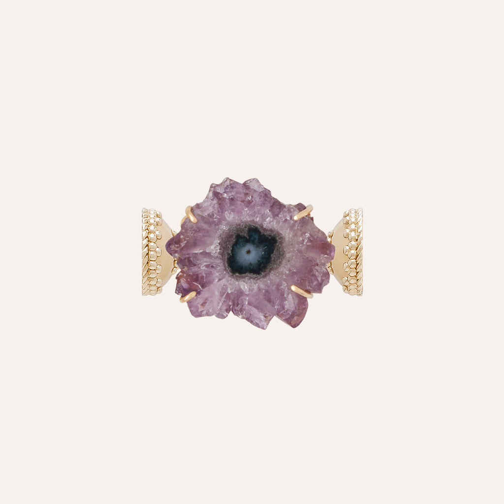 Extra Small Amethyst Stalactite Slice Centerpiece