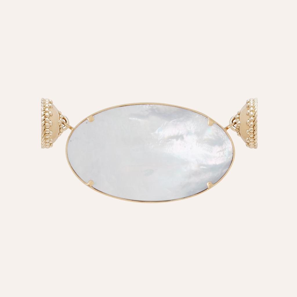 Chevron Amethyst Oval Cabochon Centerpiece