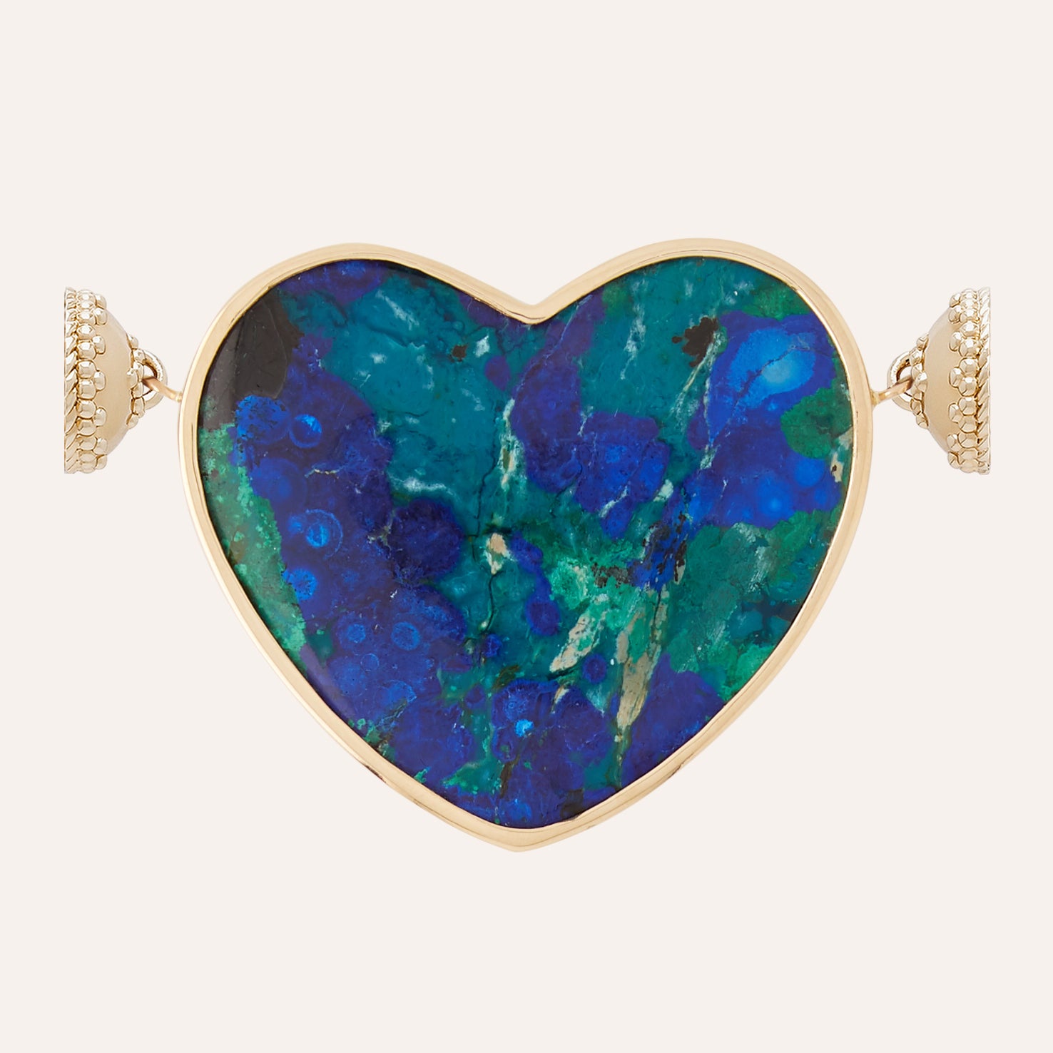 Medium Bisbee Azurite Heart Centerpiece