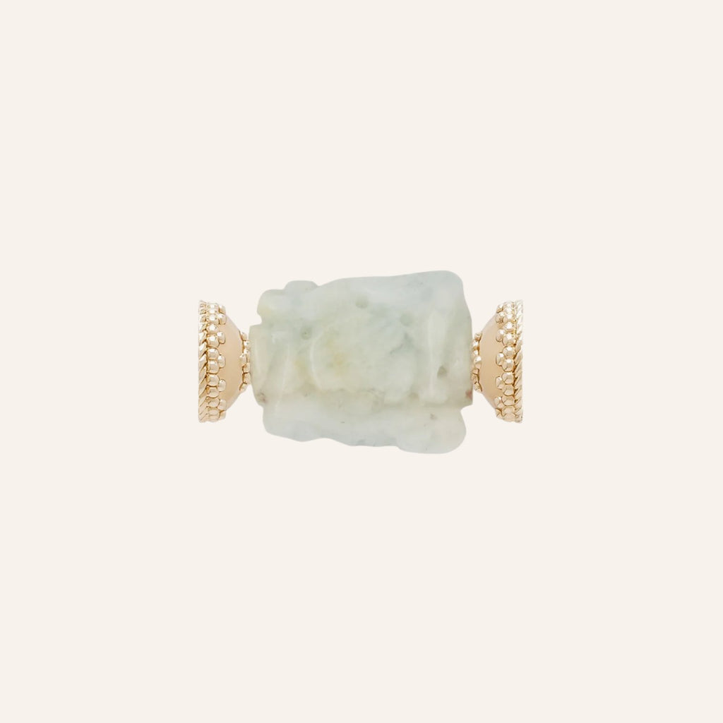 Asian Carved Aquamarine Centerpiece