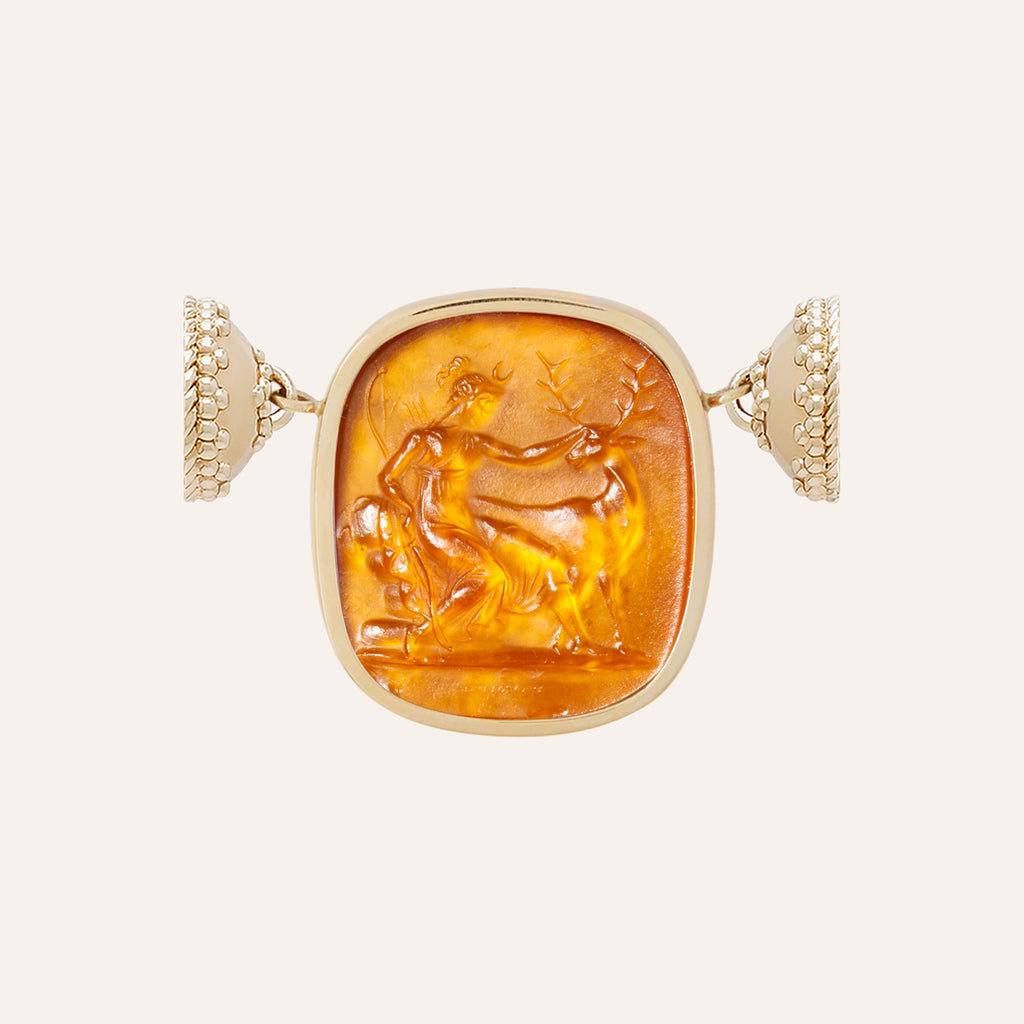 Classic Diana Whisky Citrine Chiara Glass Centerpiece