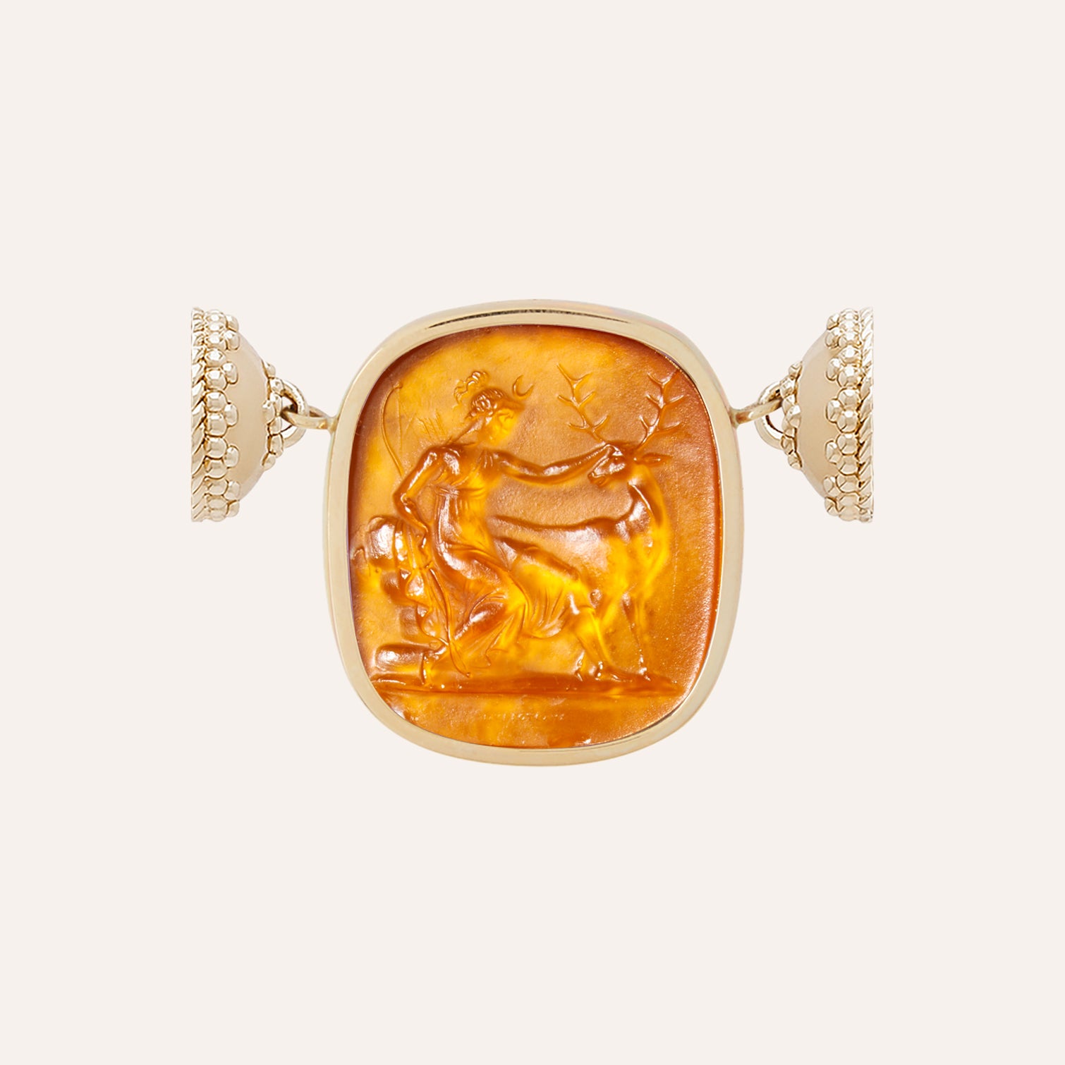 Classic Diana Whisky Citrine Chiara Glass Centerpiece
